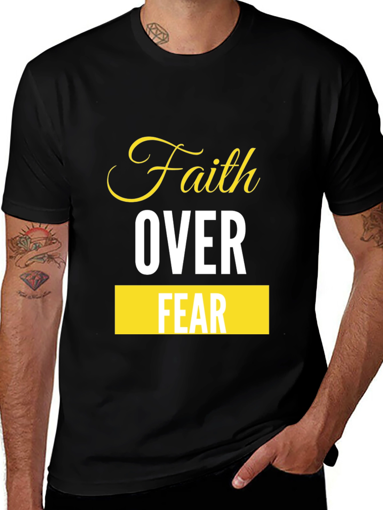 Faith Over Fear T-Shirt - Inspirational Design