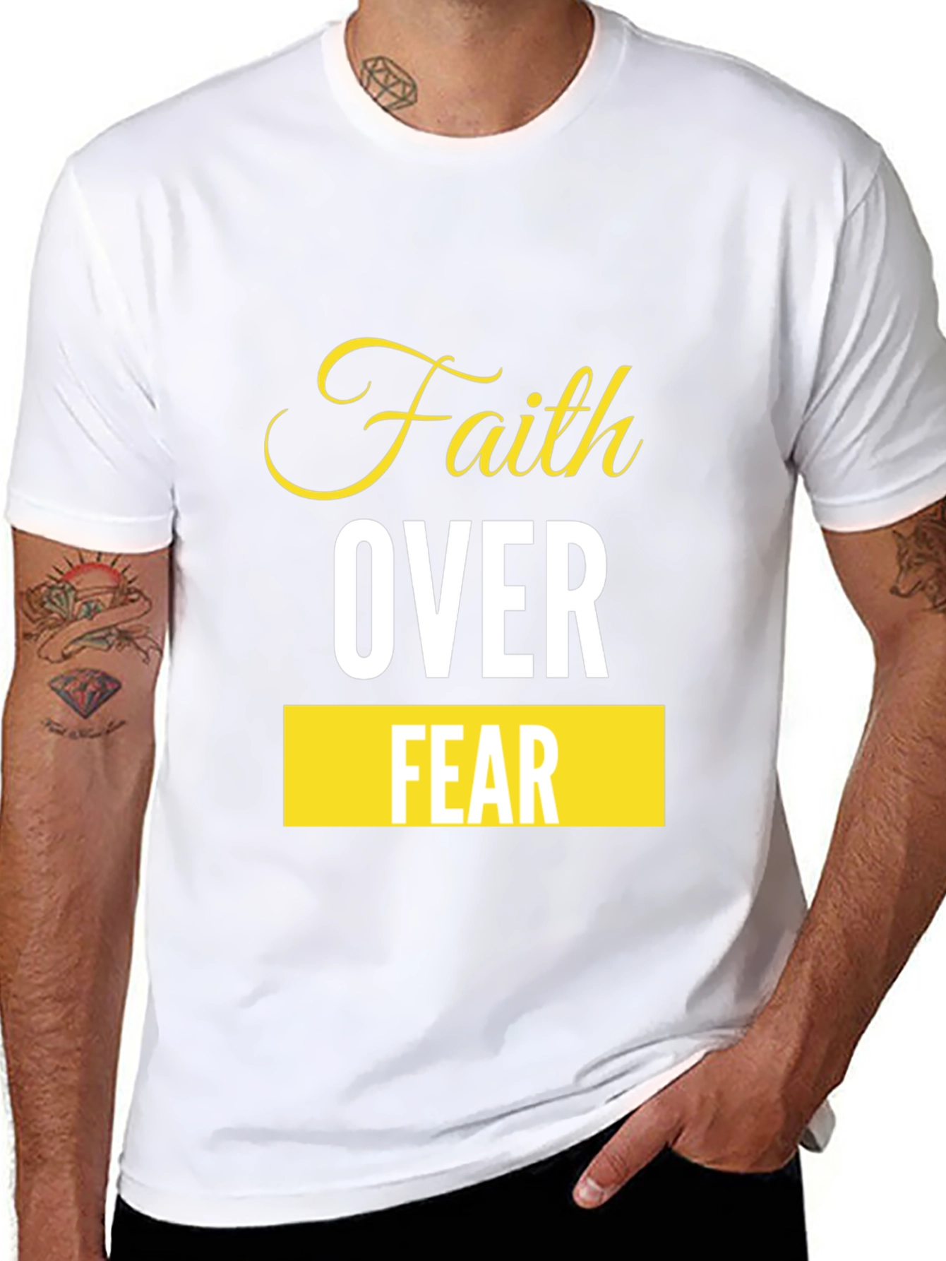 Faith Over Fear T-Shirt - Inspirational Design