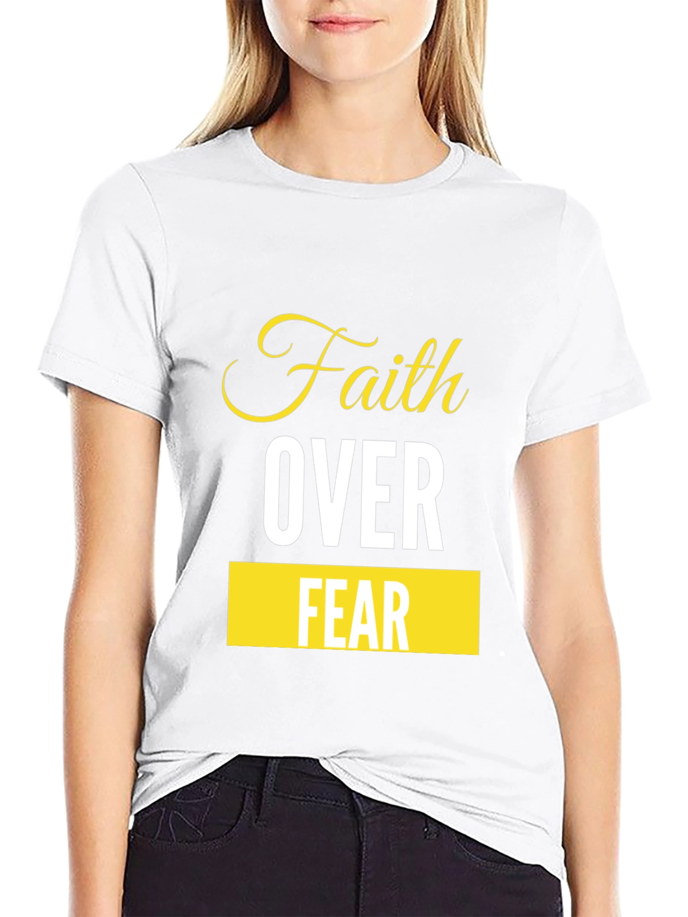 Faith Over Fear T-Shirt - Inspirational Design