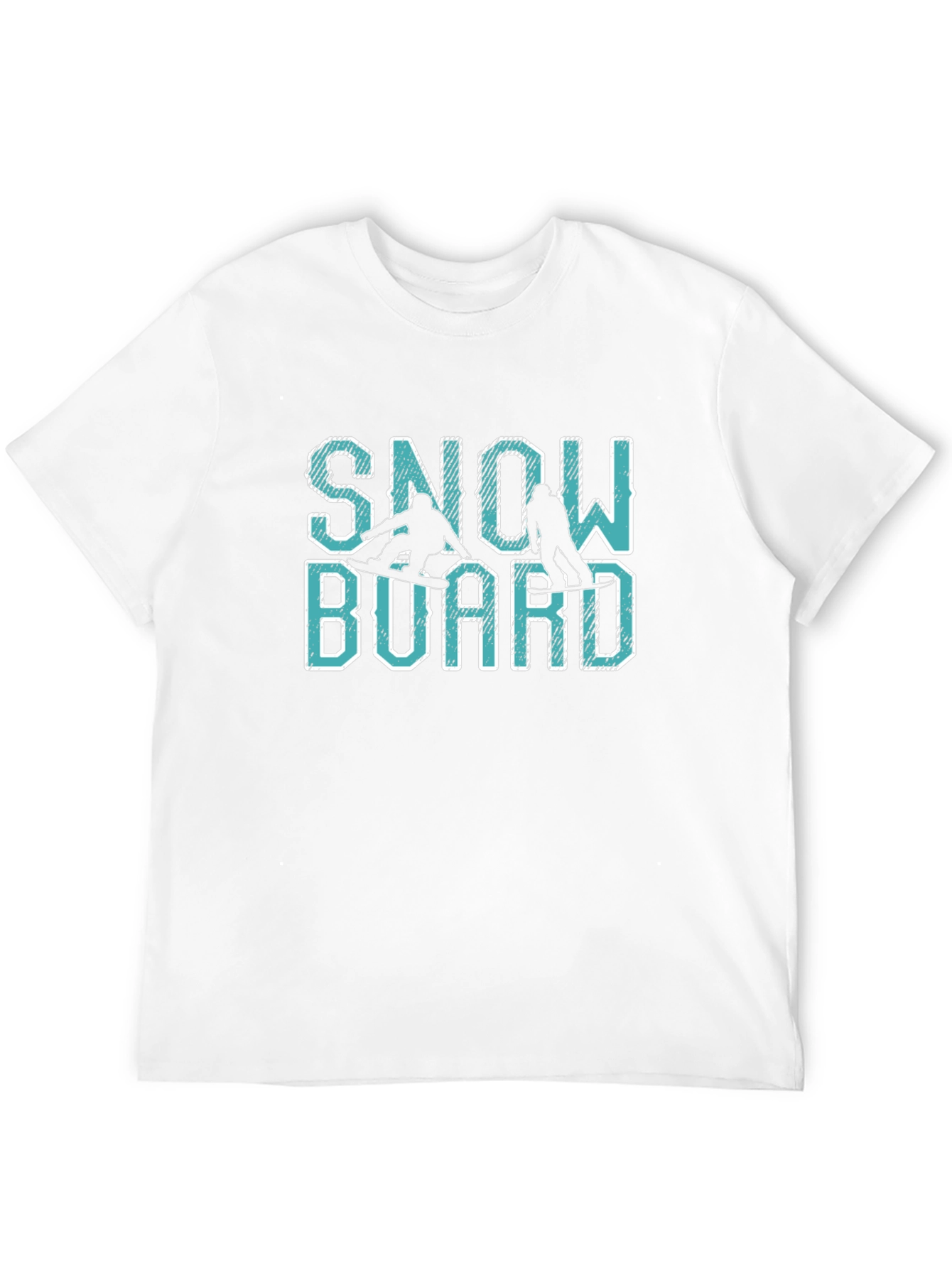 Snowboard Graphic Print Crew Neck Tee