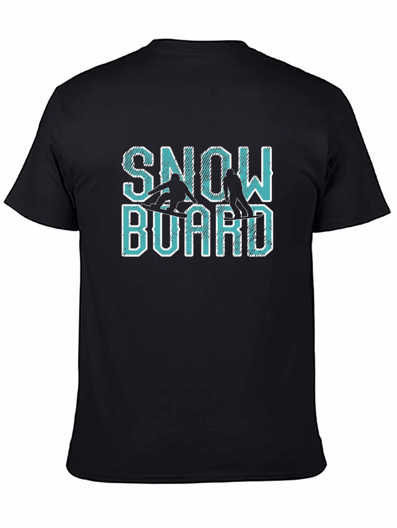 Snowboard Graphic Print Crew Neck Tee