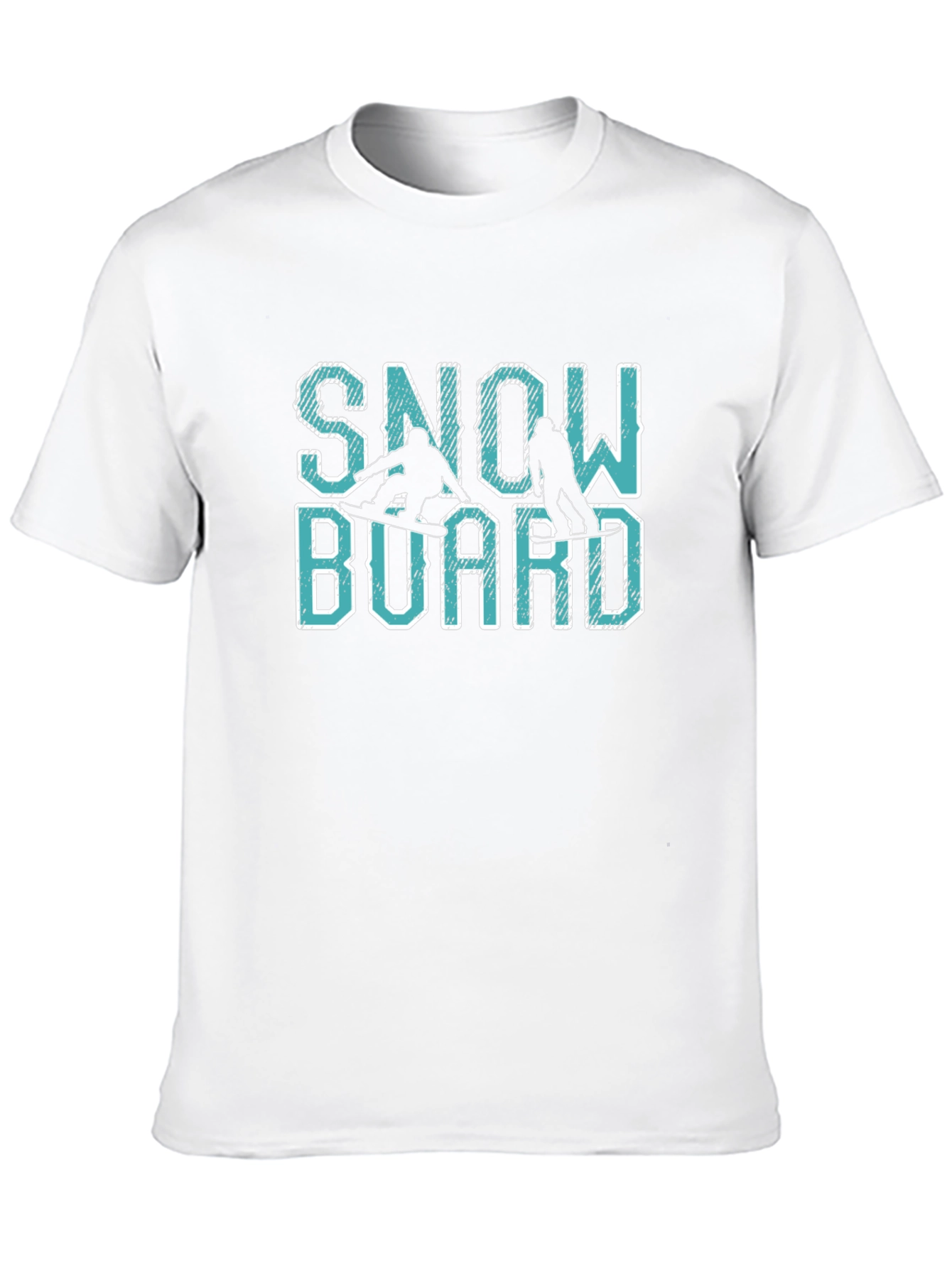 Snowboard Graphic Print Crew Neck Tee