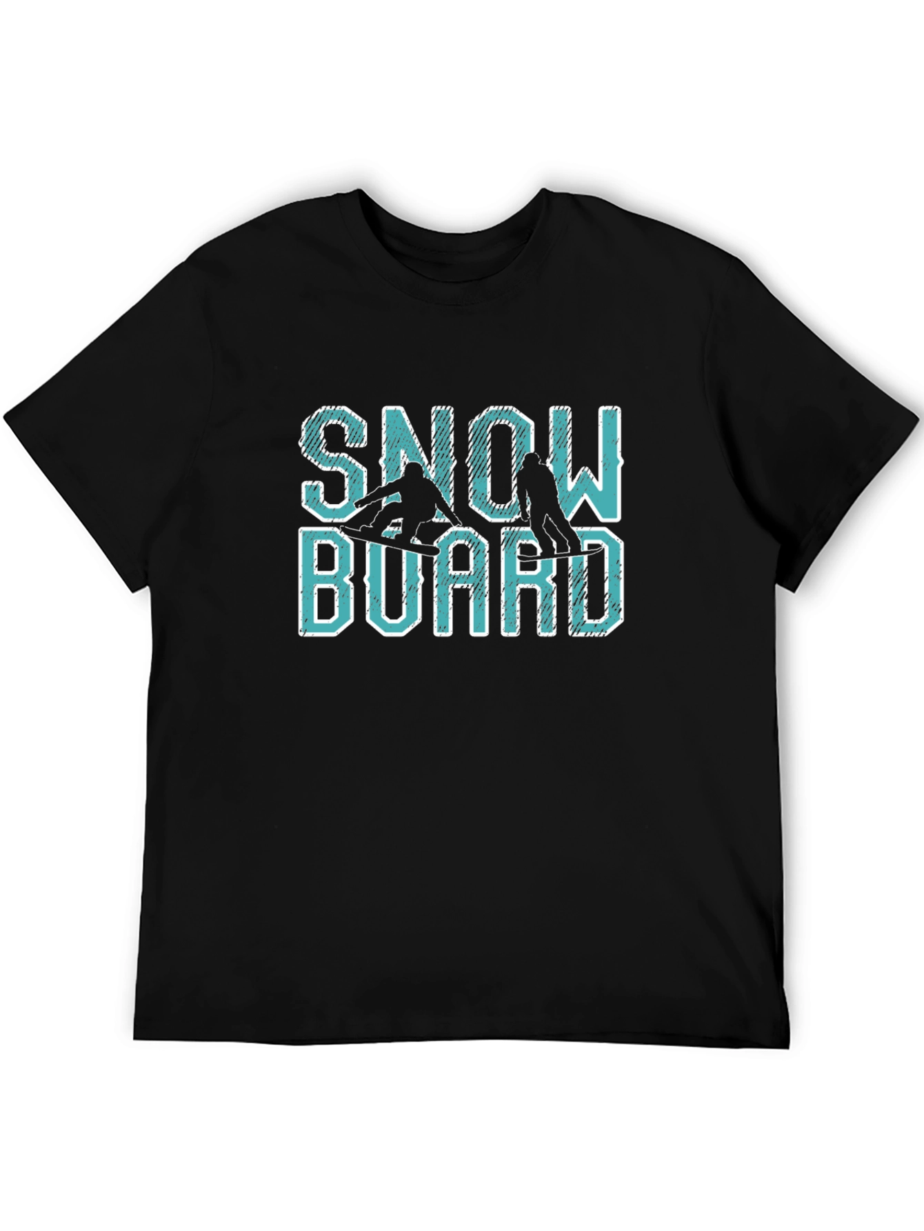 Snowboard Graphic Print Crew Neck Tee