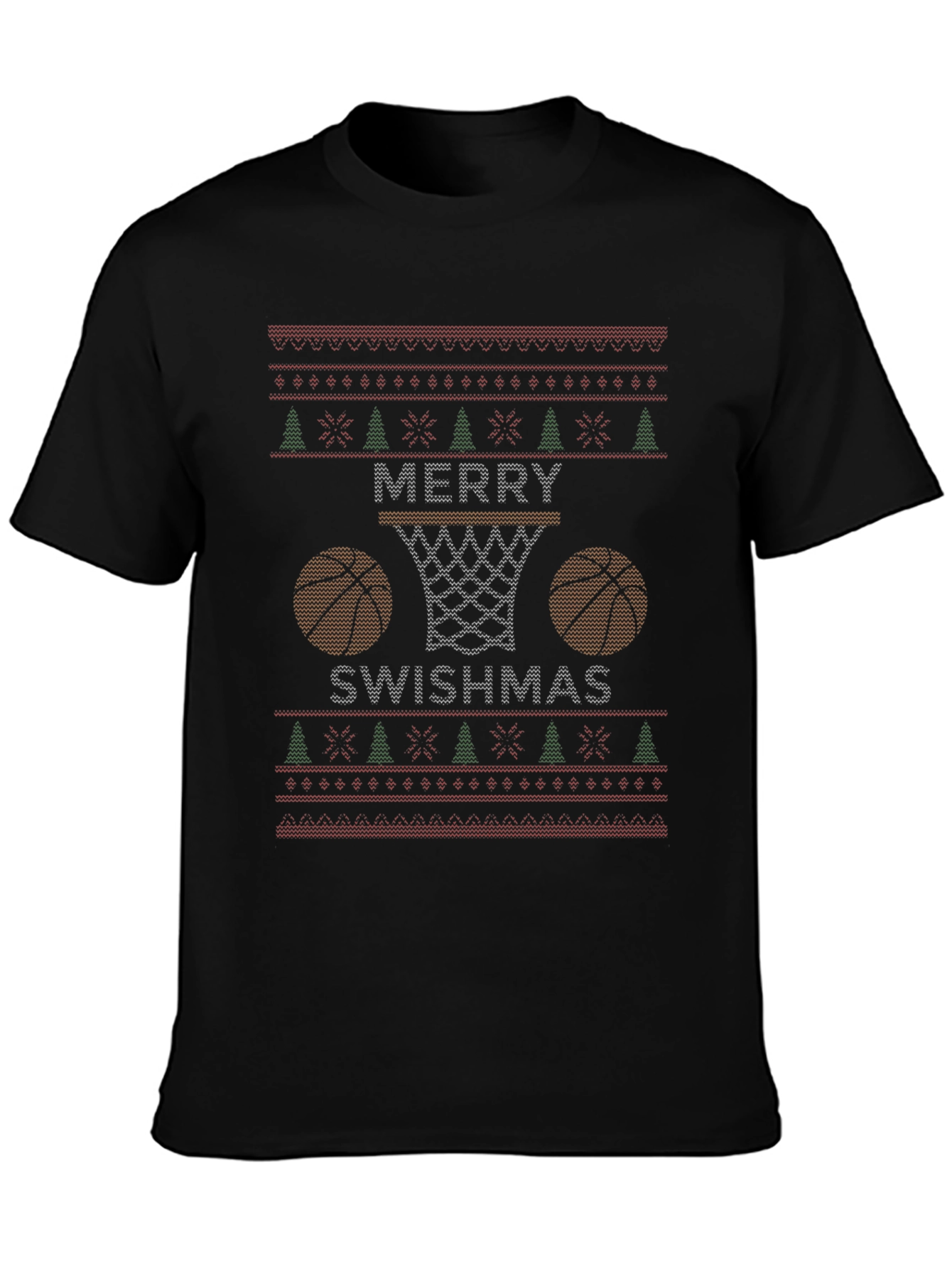 Merry Swishmas Basketball T-Shirt