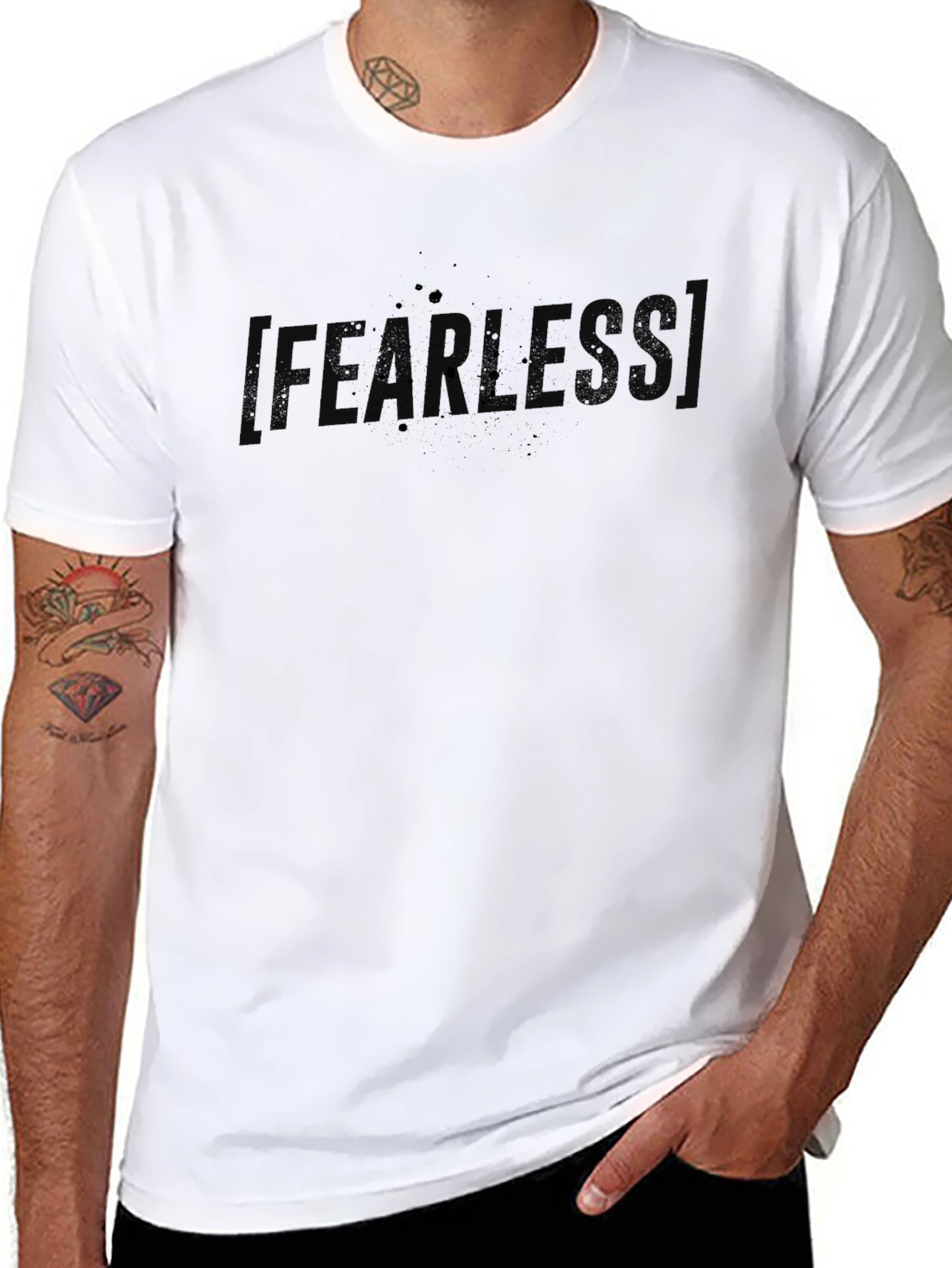 Fearless Black Graphic T-Shirt