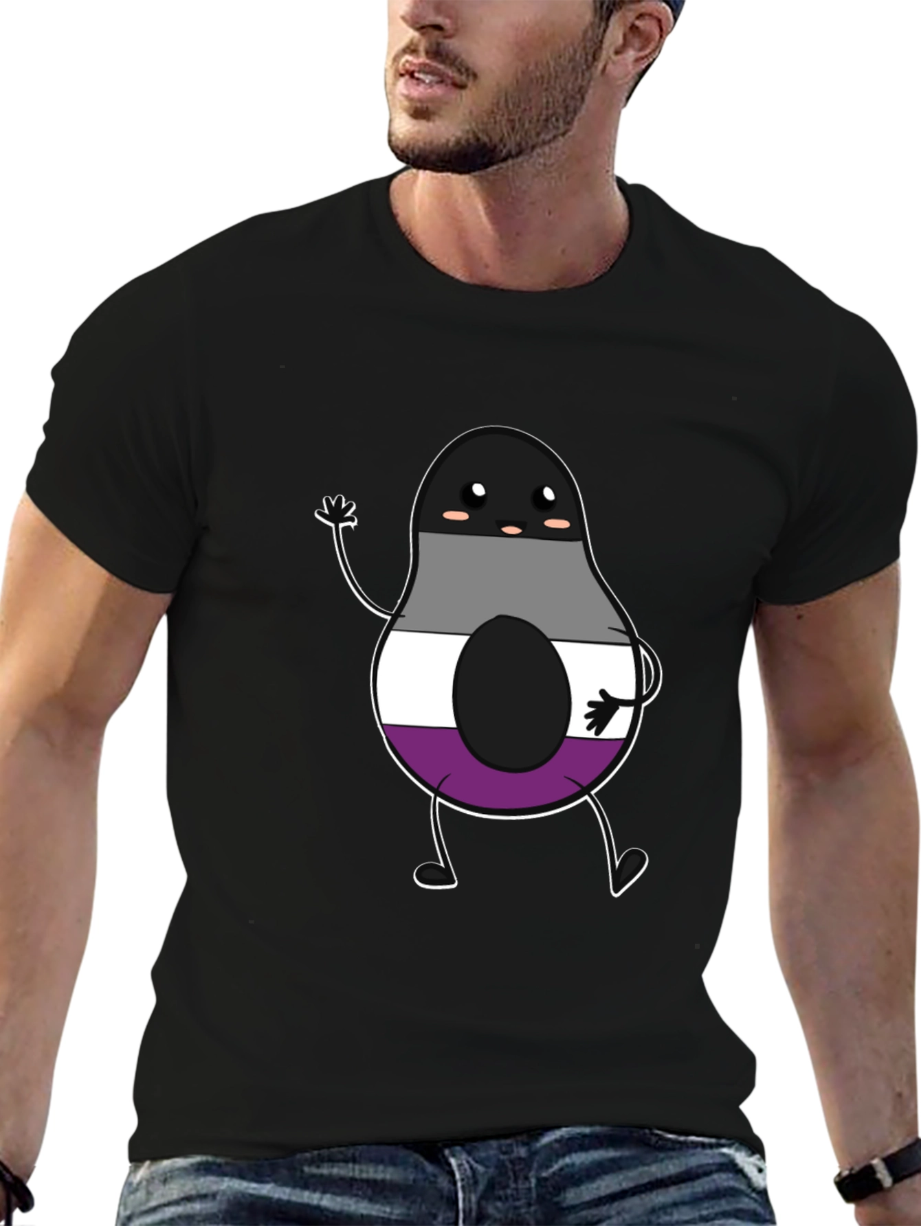 Asexual Pride Avocado Graphic T-Shirt