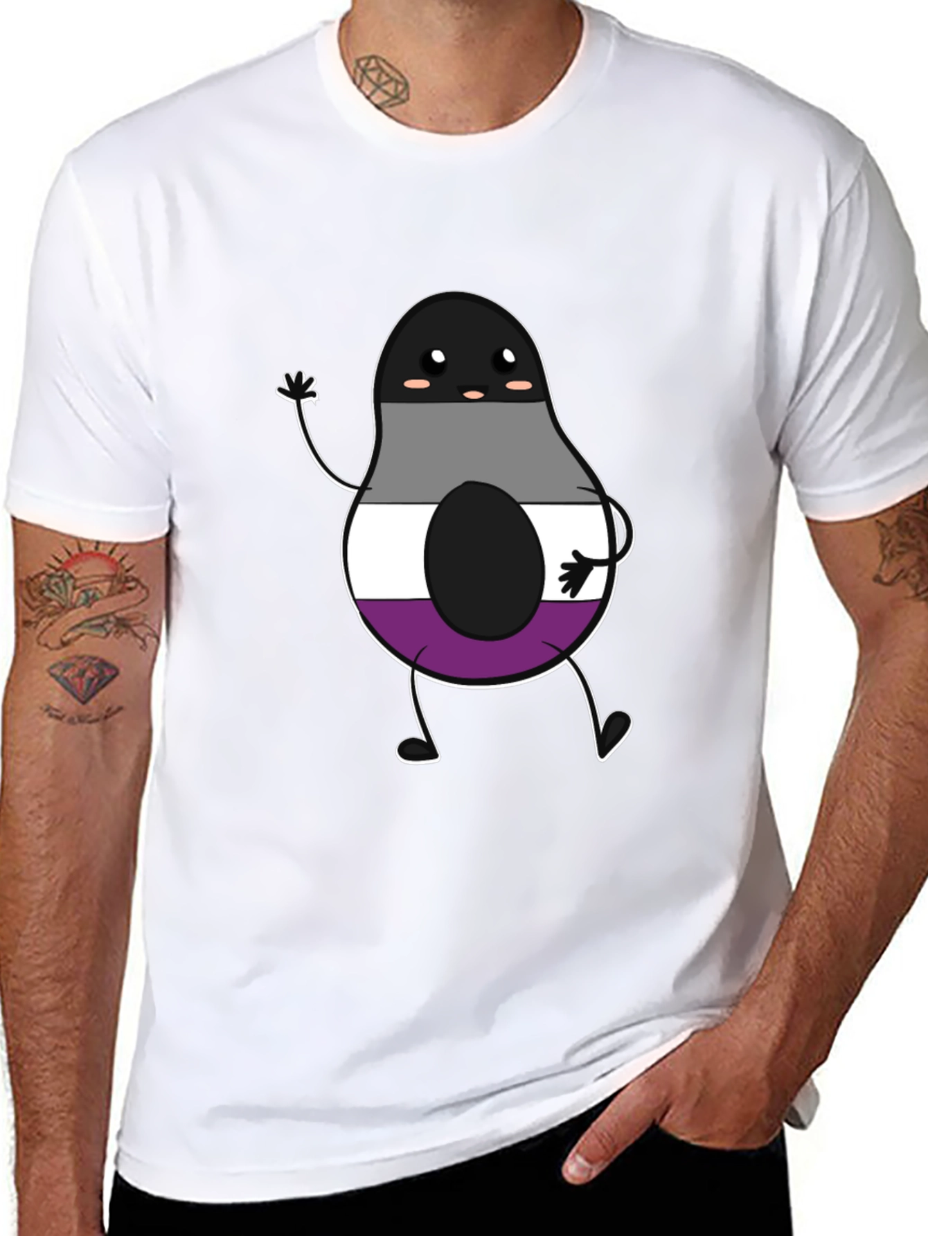 Asexual Pride Avocado Graphic T-Shirt