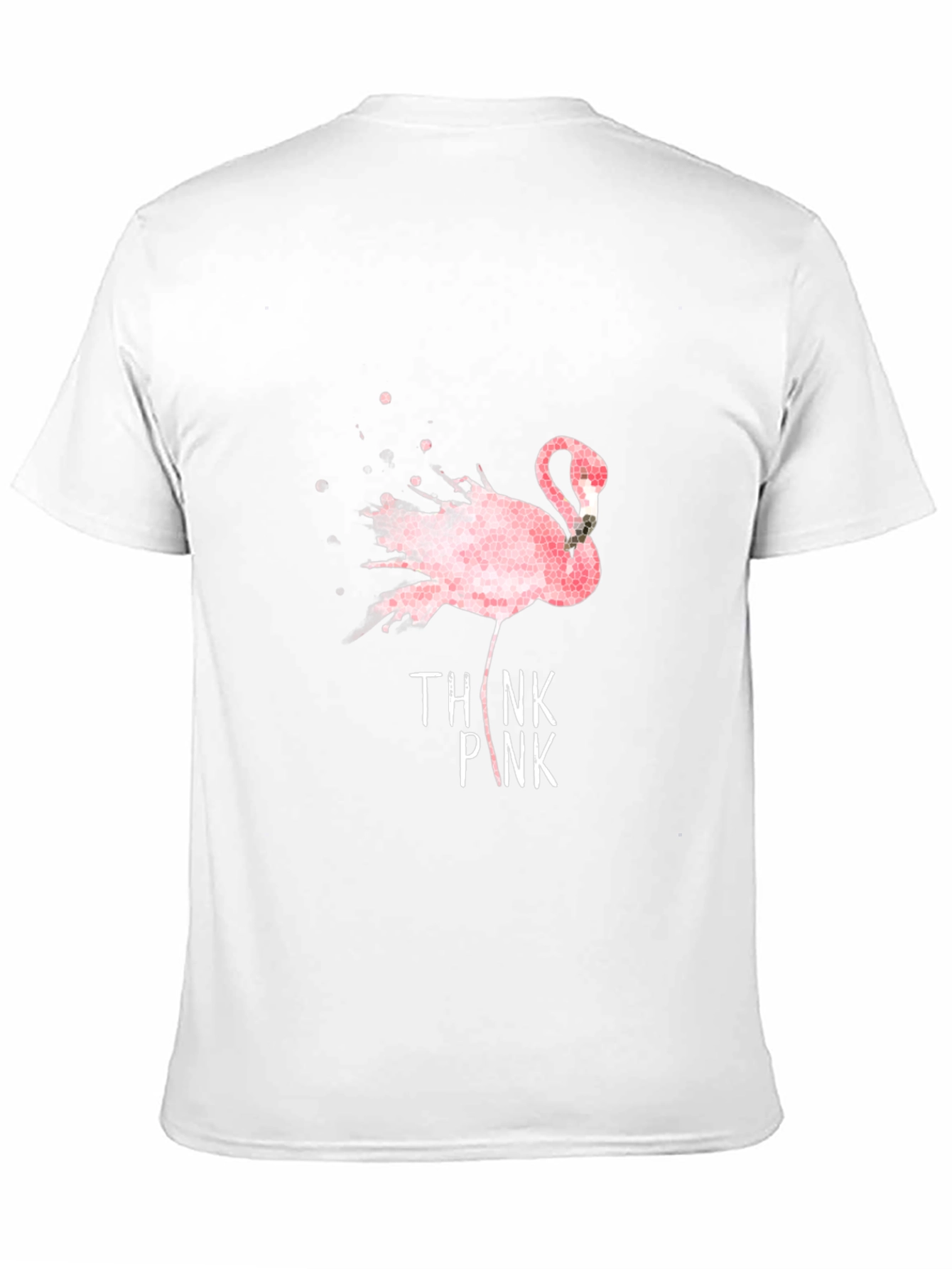 Think Pink Flamingo Graphic T-Shirt - Black