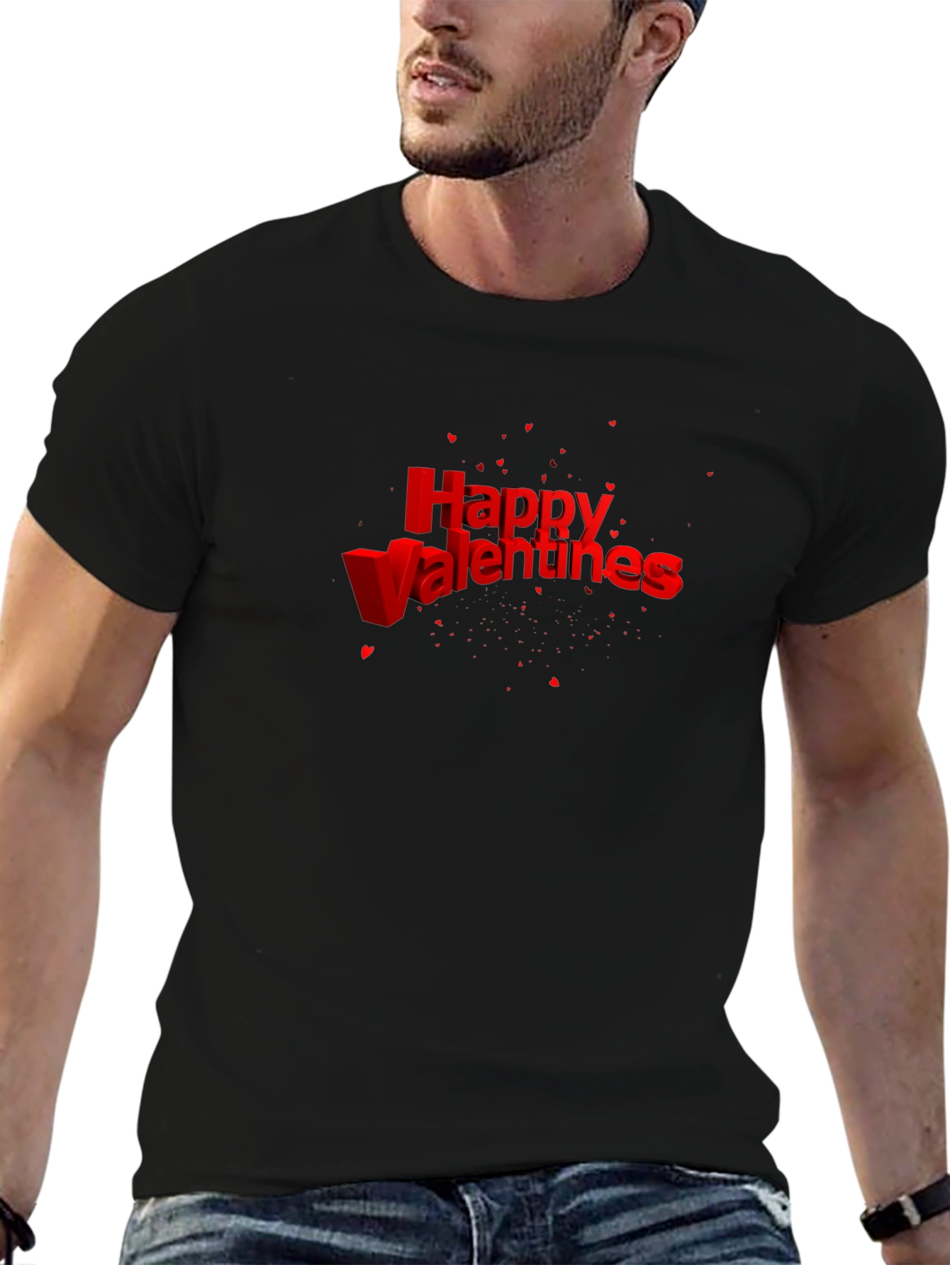 Happy Valentines T-Shirt - Red Text