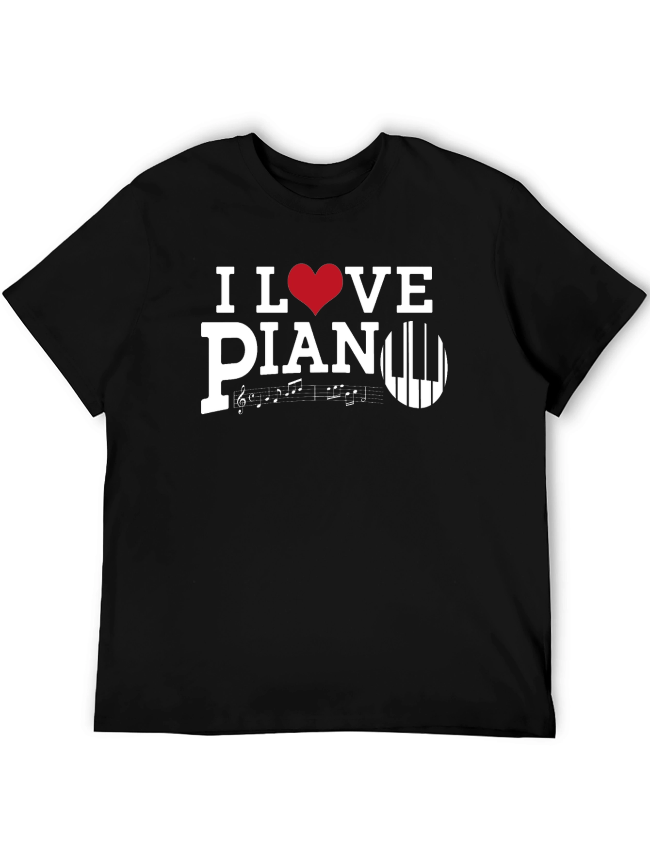 I Love Piano T-Shirt Music Lover Tee