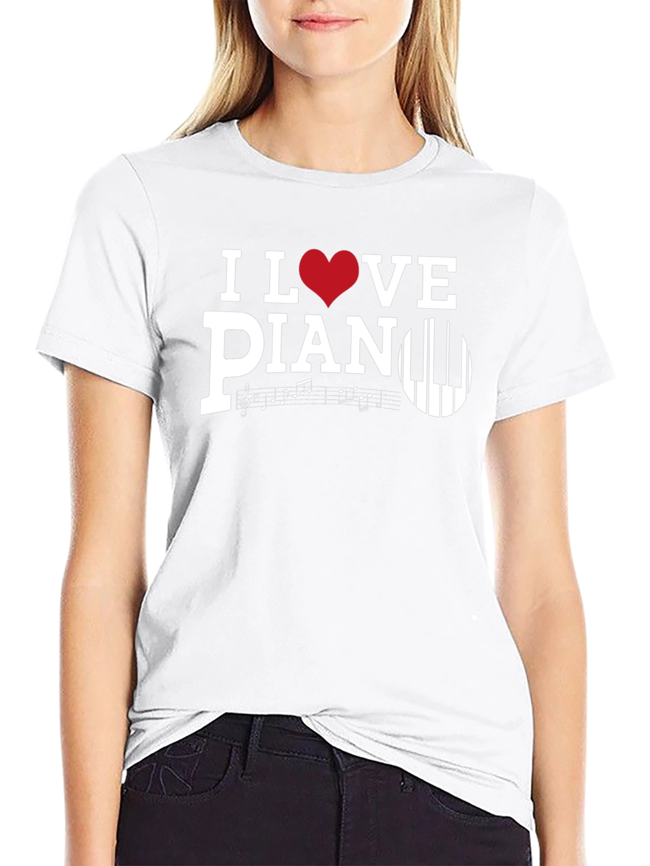 I Love Piano T-Shirt Music Lover Tee