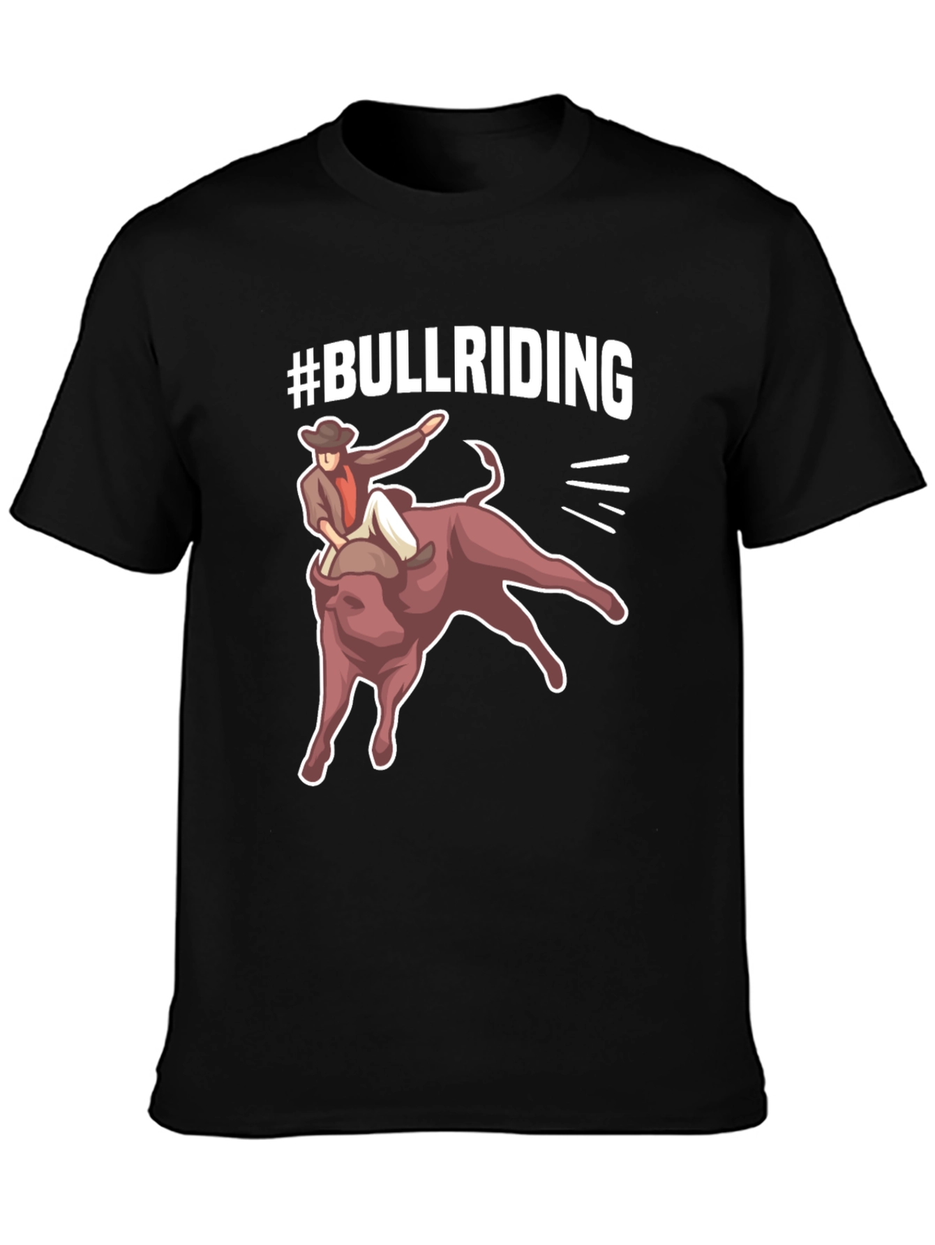 Bull Riding Graphic Tee - Cowboy Rodeo Shirt