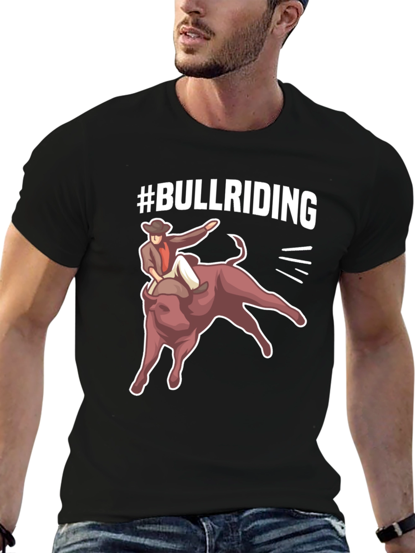 Bull Riding Graphic Tee - Cowboy Rodeo Shirt