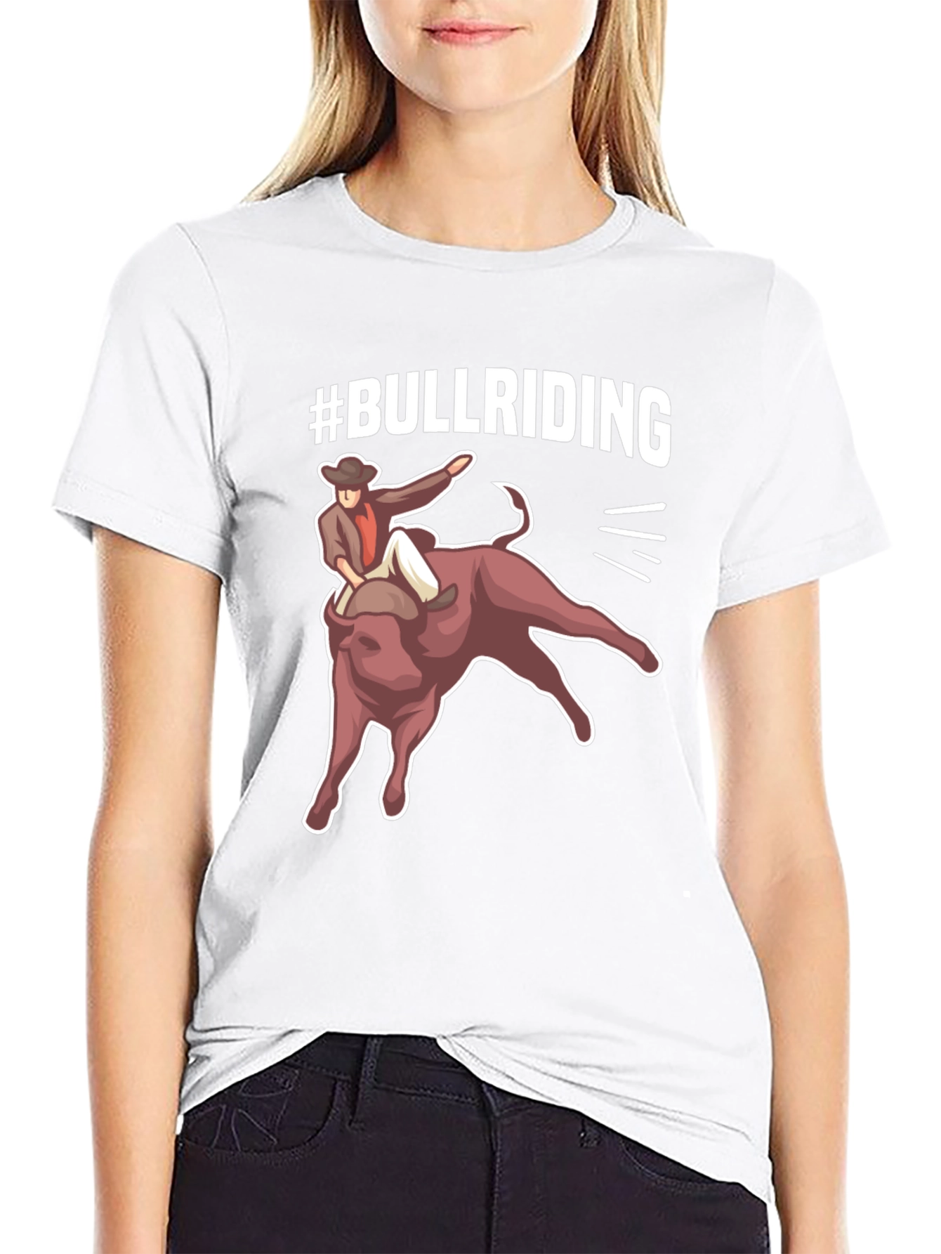 Bull Riding Graphic Tee - Cowboy Rodeo Shirt