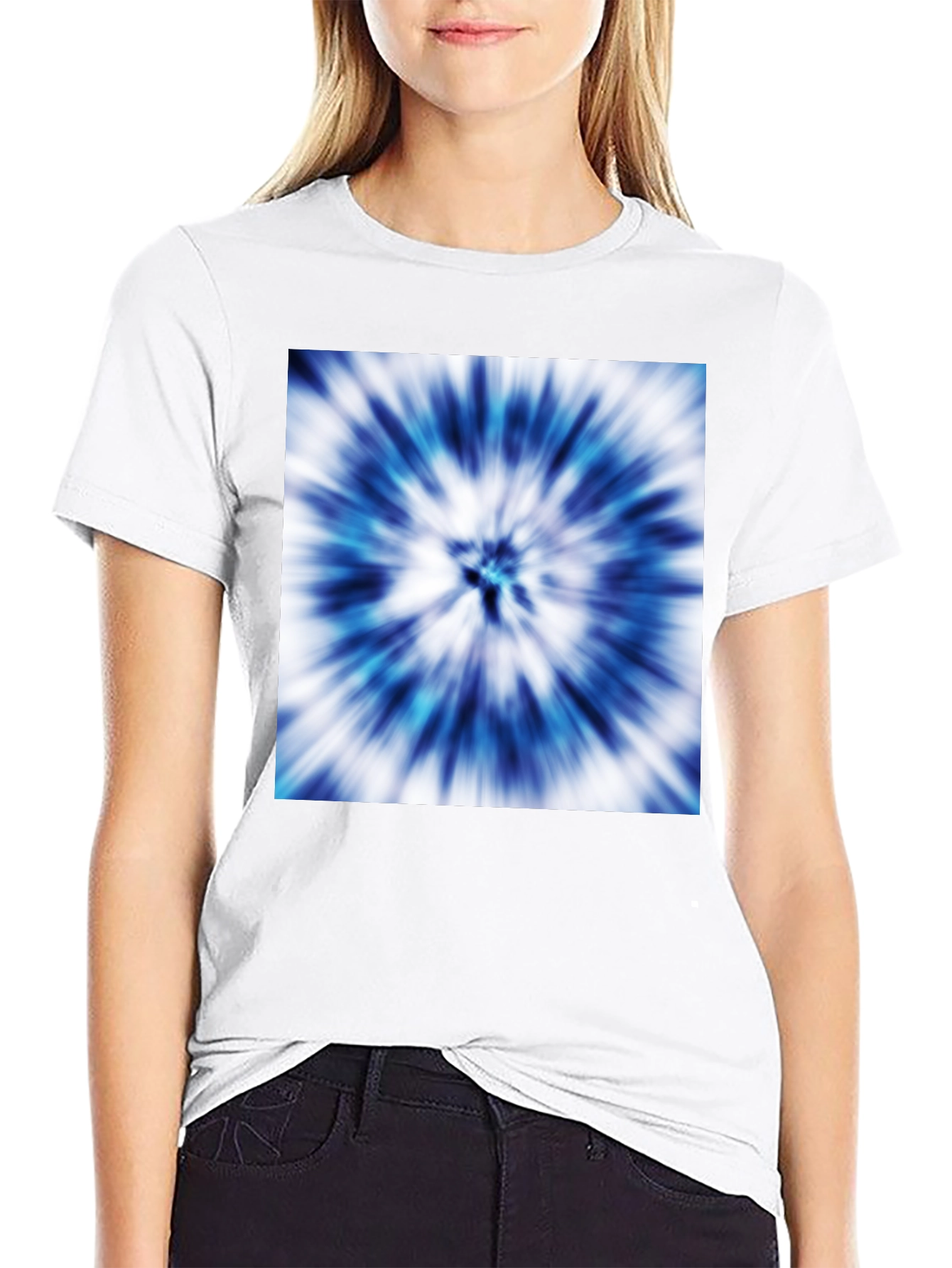 Blue Tie-Dye Graphic Tee - Stylish Casual Wear