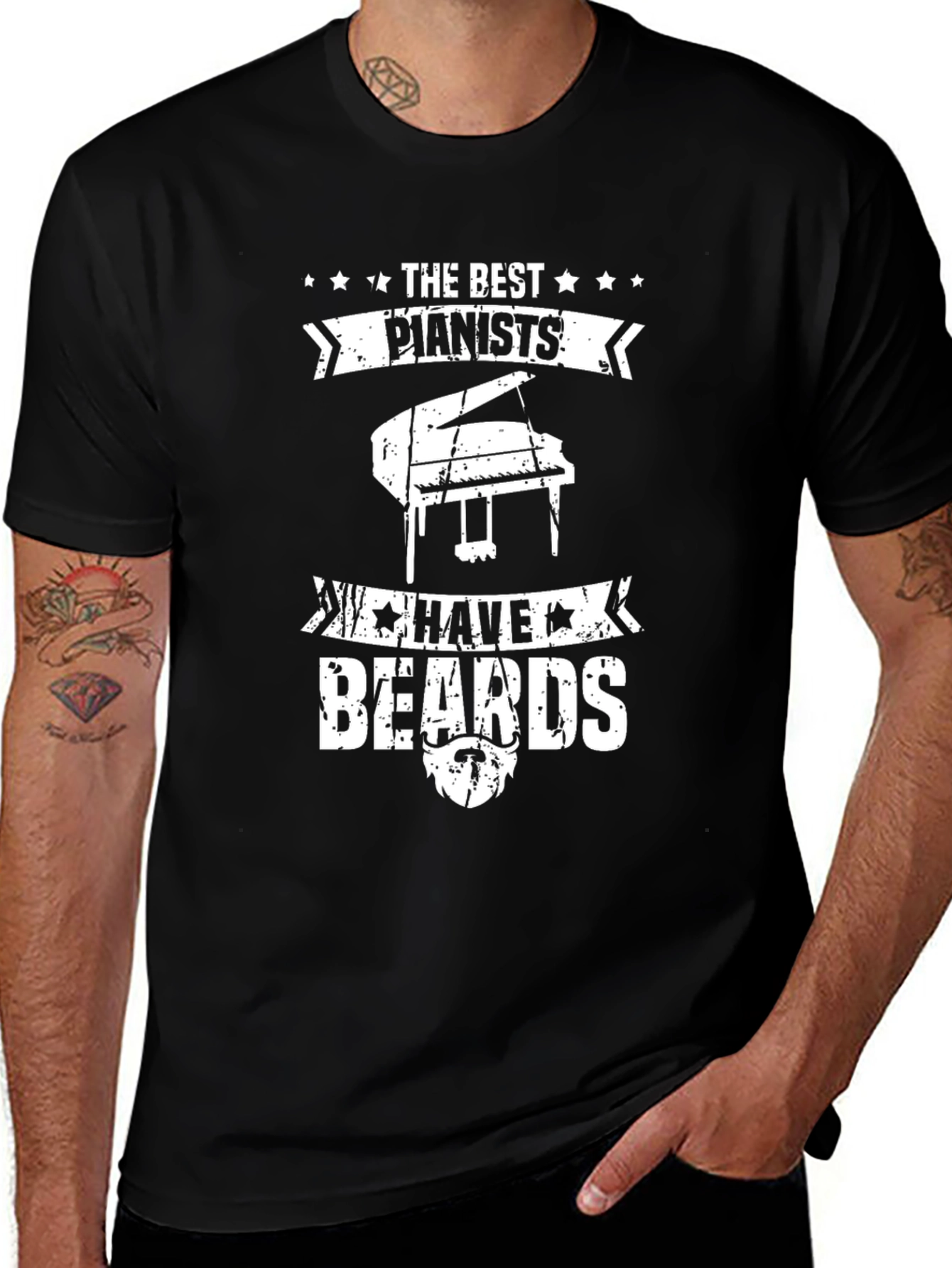 Pianists with Beards Graphic Tee