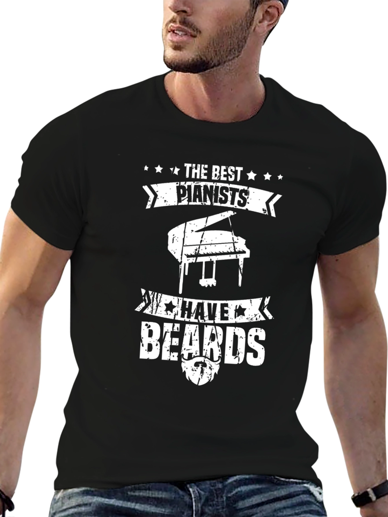 Pianists with Beards Graphic Tee