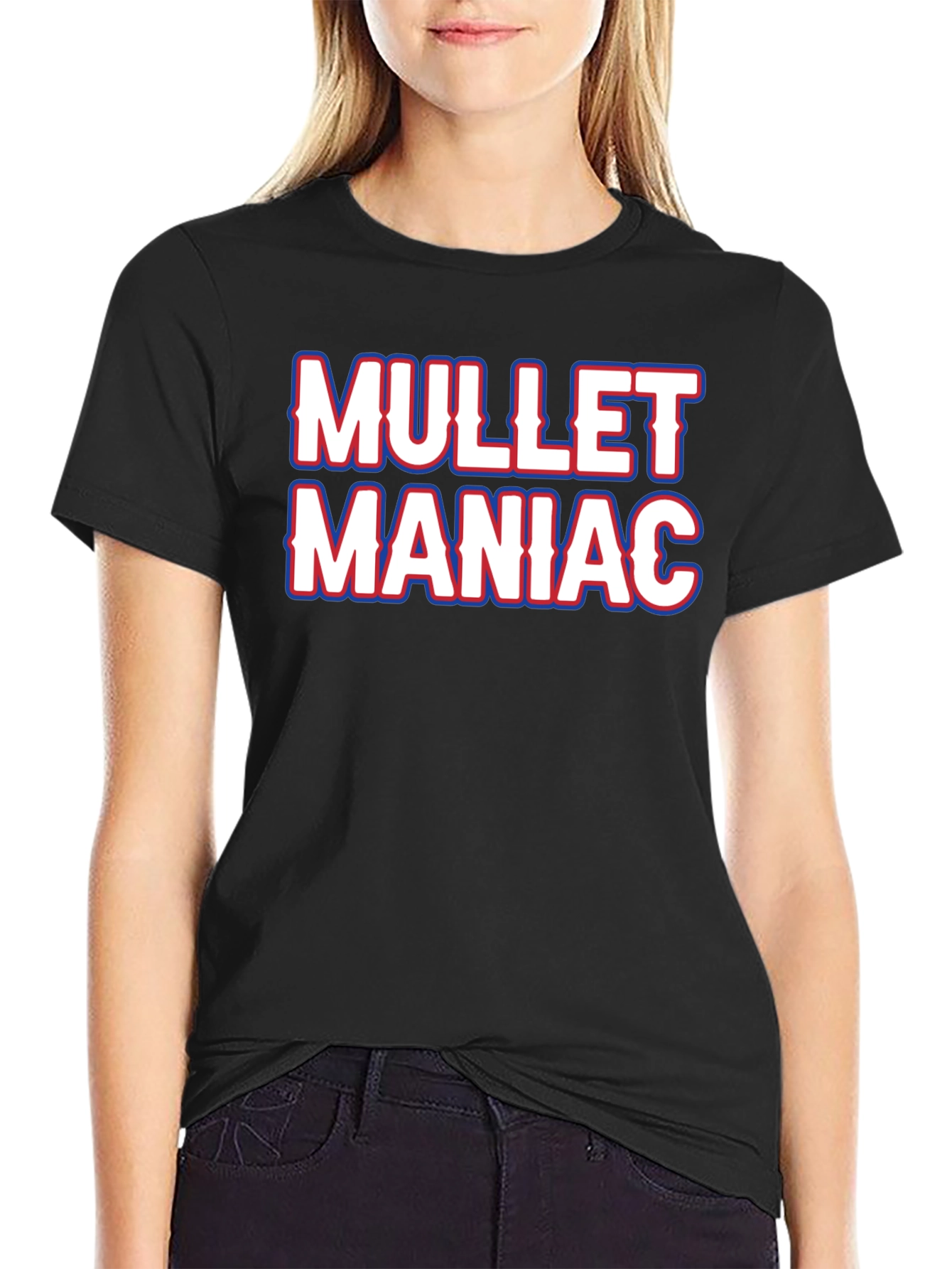 Mullet Maniac Black T-Shirt