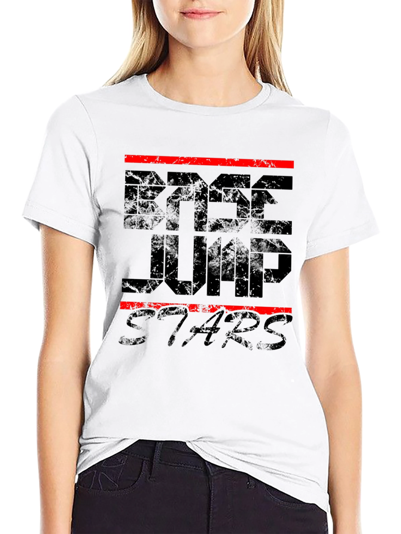 BASE Jump Stars Black Graphic Tee