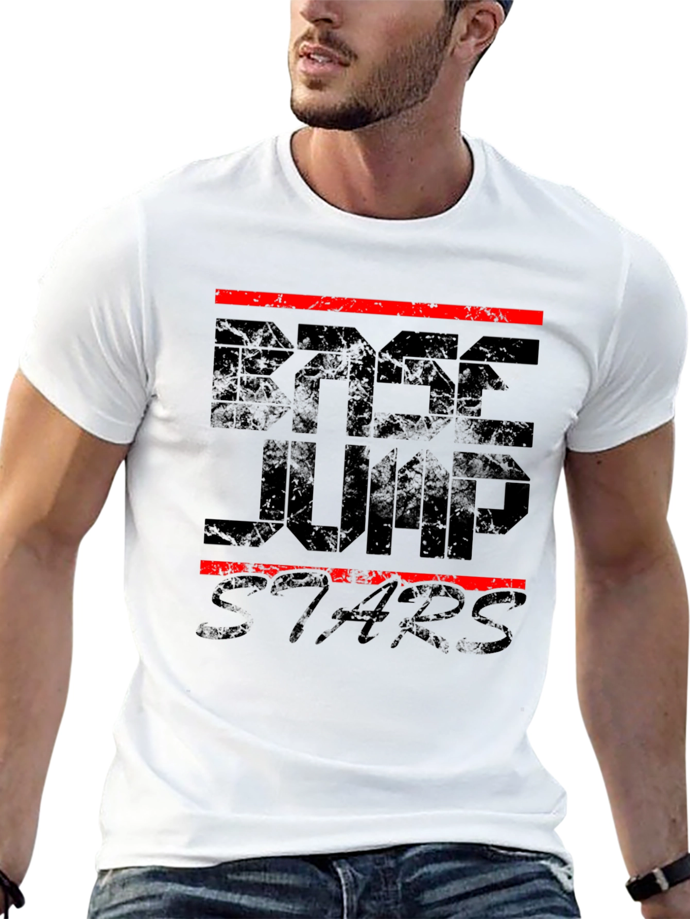 BASE Jump Stars Black Graphic Tee