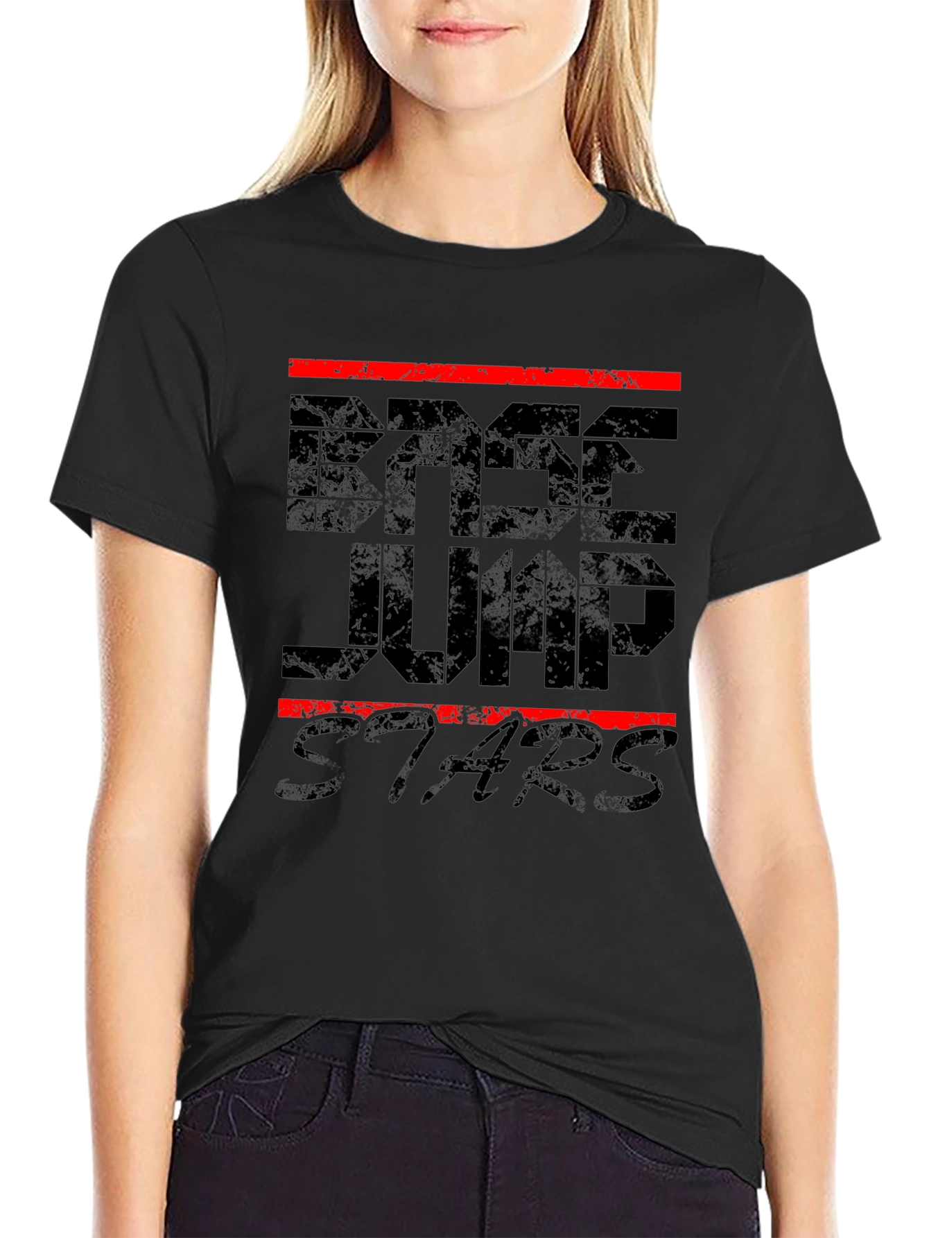 BASE Jump Stars Black Graphic Tee