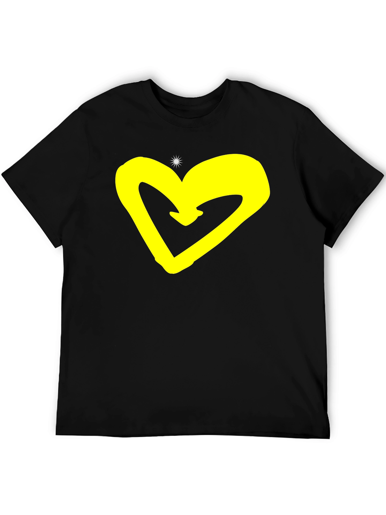 Heart Graphic Black T-Shirt
