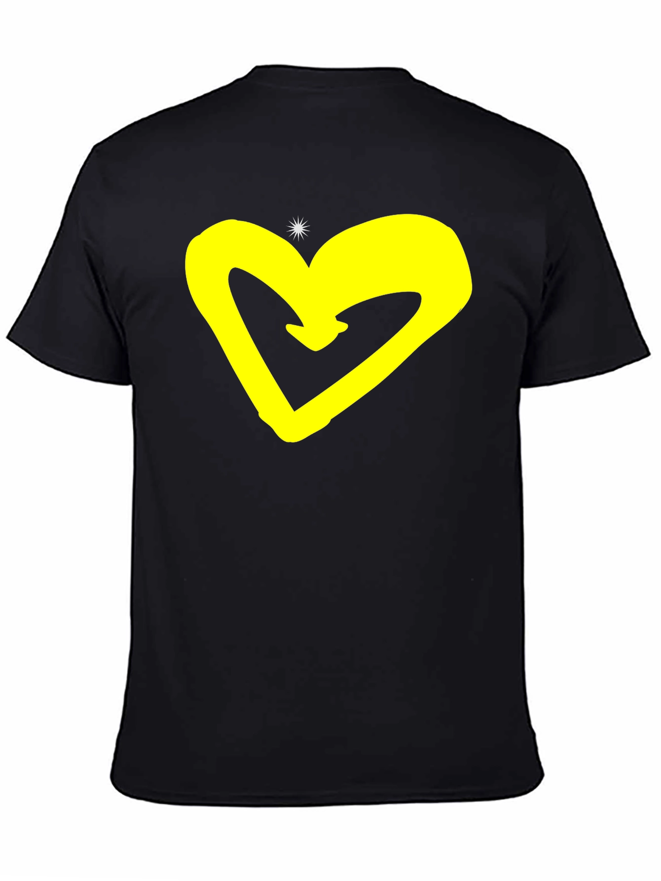 Heart Graphic Black T-Shirt