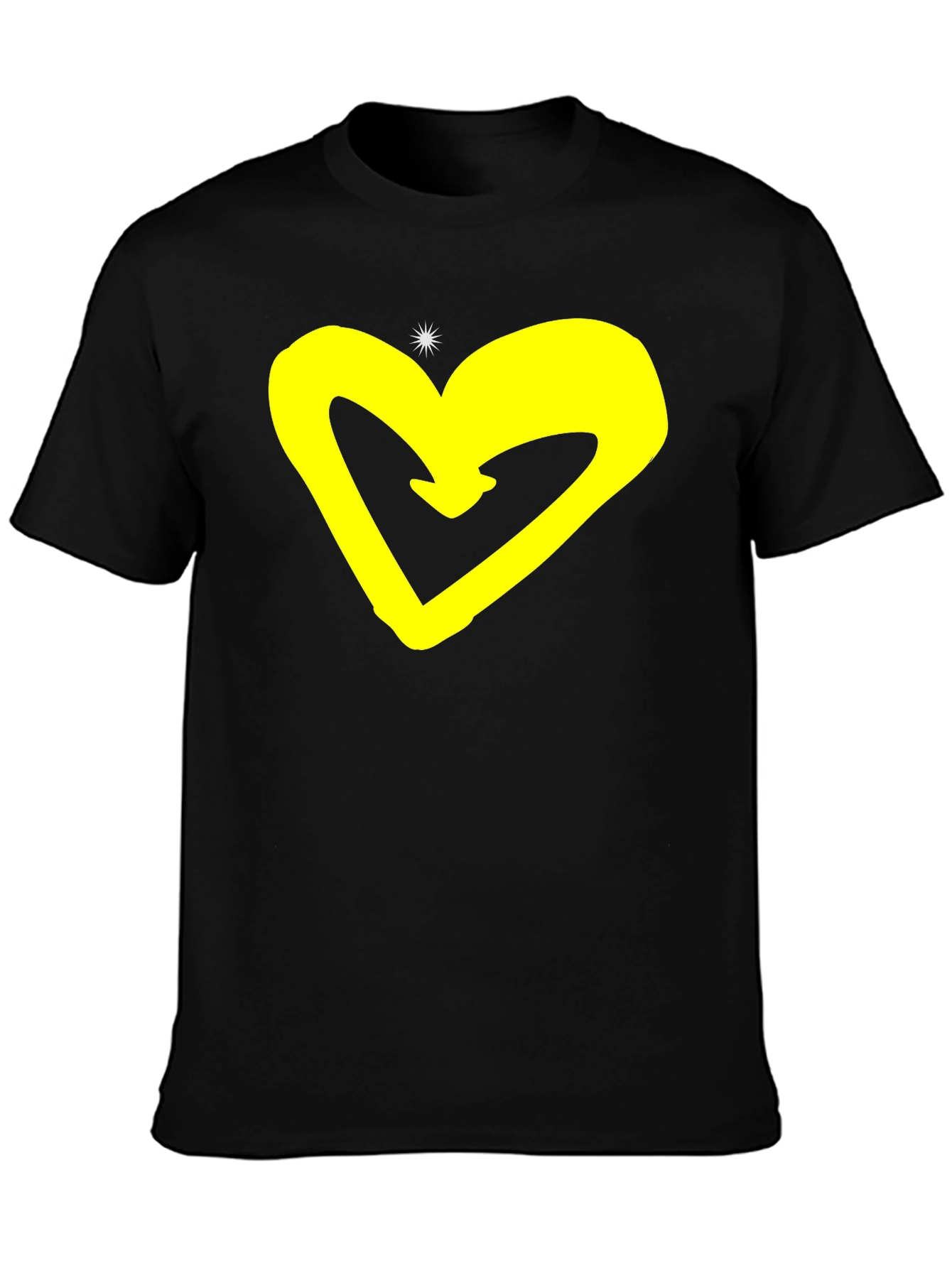 Heart Graphic Black T-Shirt
