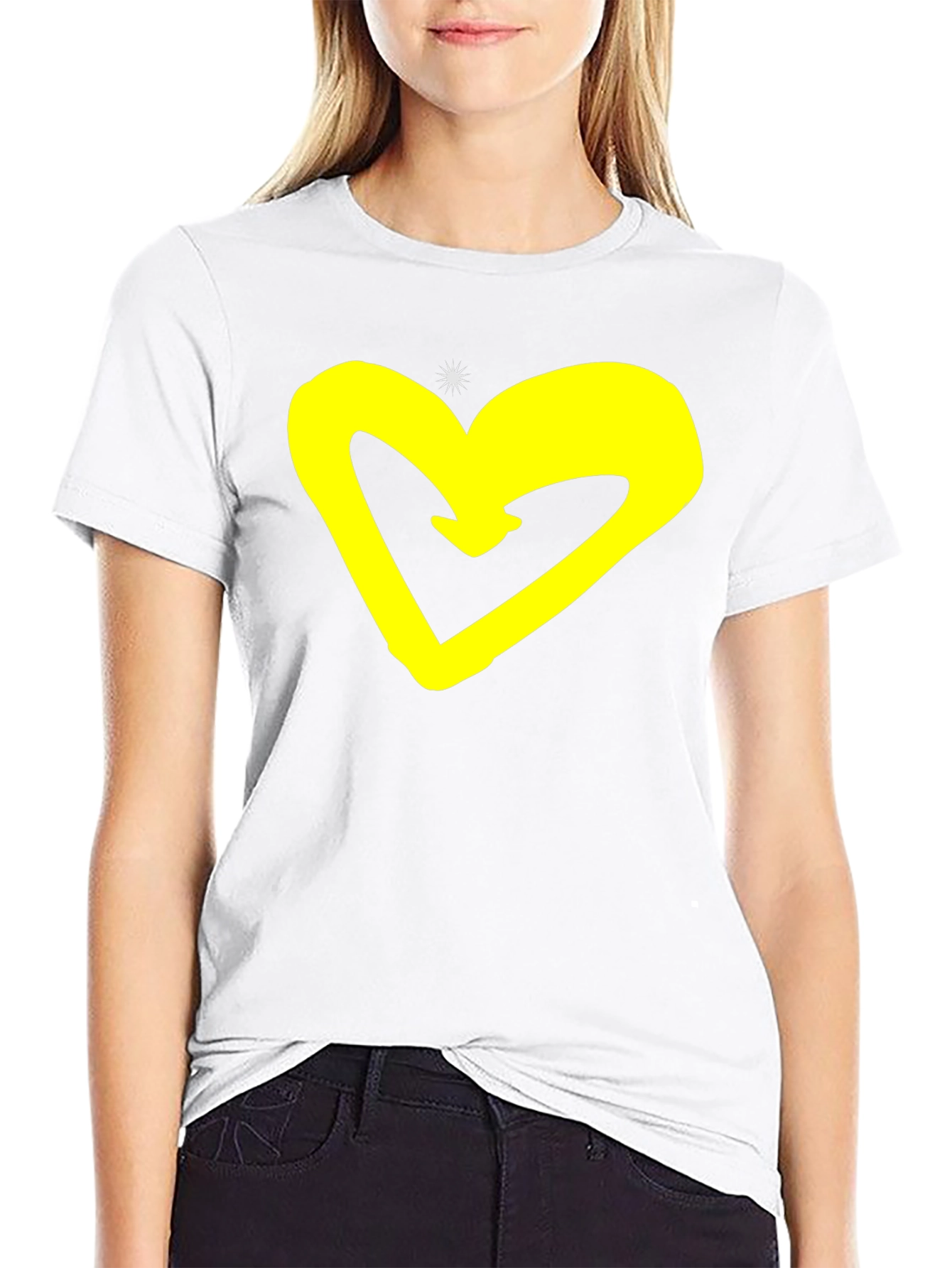 Heart Graphic Black T-Shirt
