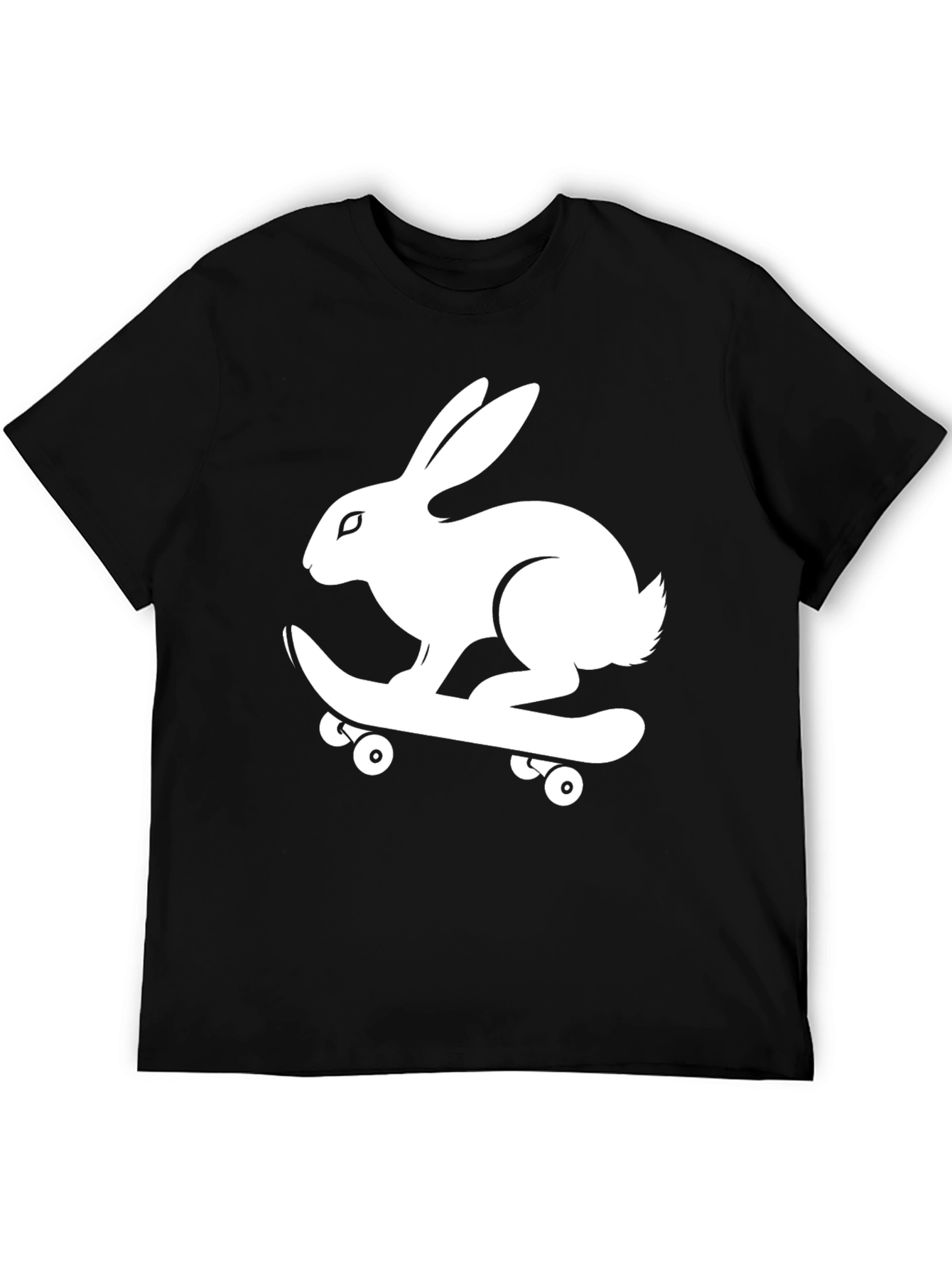 Rabbit Skateboard Graphic Tee - Cool Style