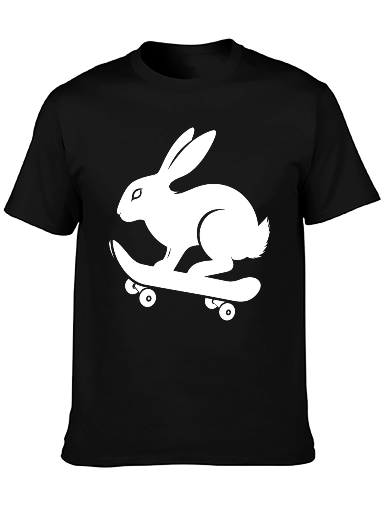 Rabbit Skateboard Graphic Tee - Cool Style
