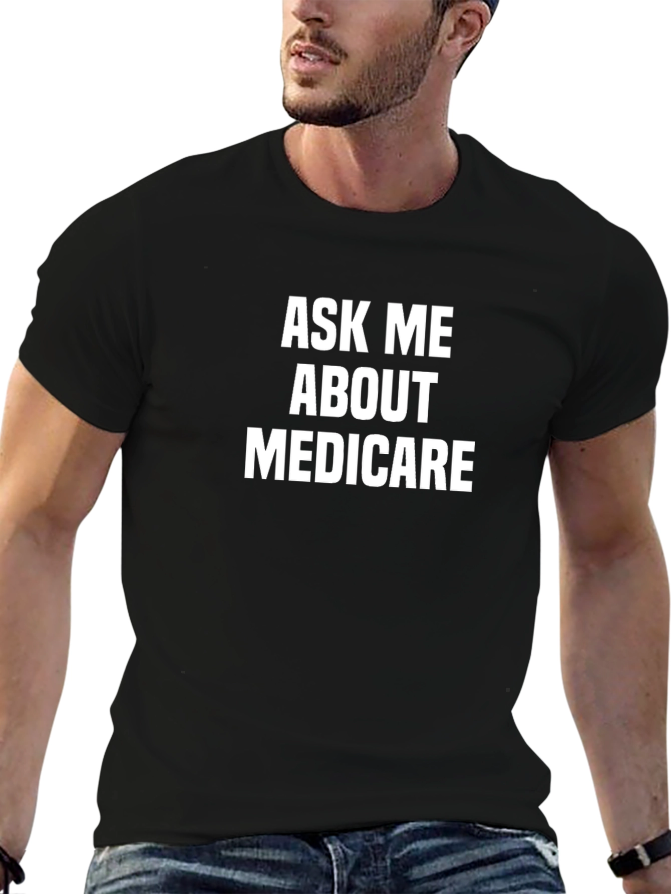 Ask Me About Medicare T-Shirt - Black