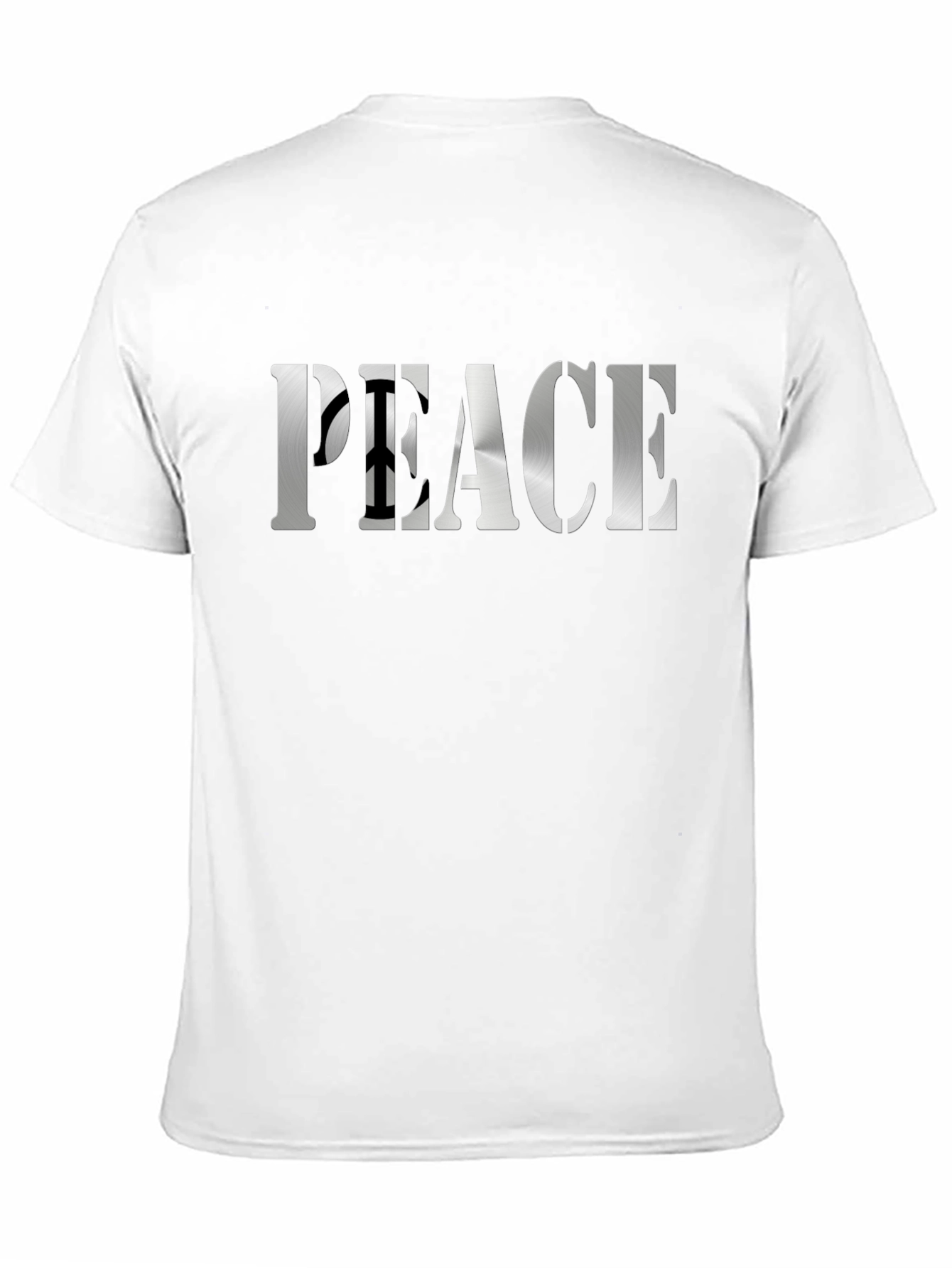 Peace Sign Graphic Tee - Black Cotton Blend