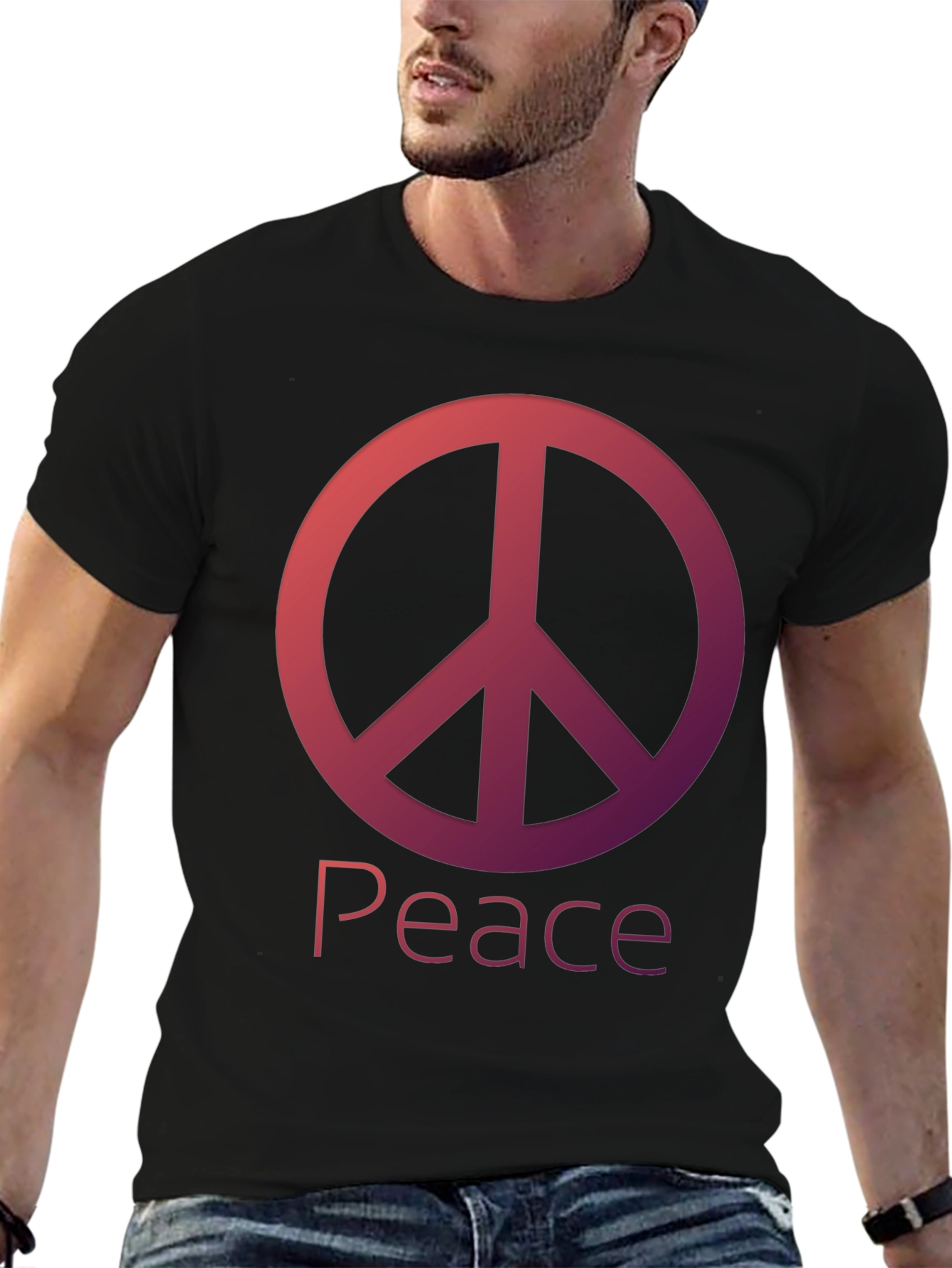 Peace Sign Black T-Shirt