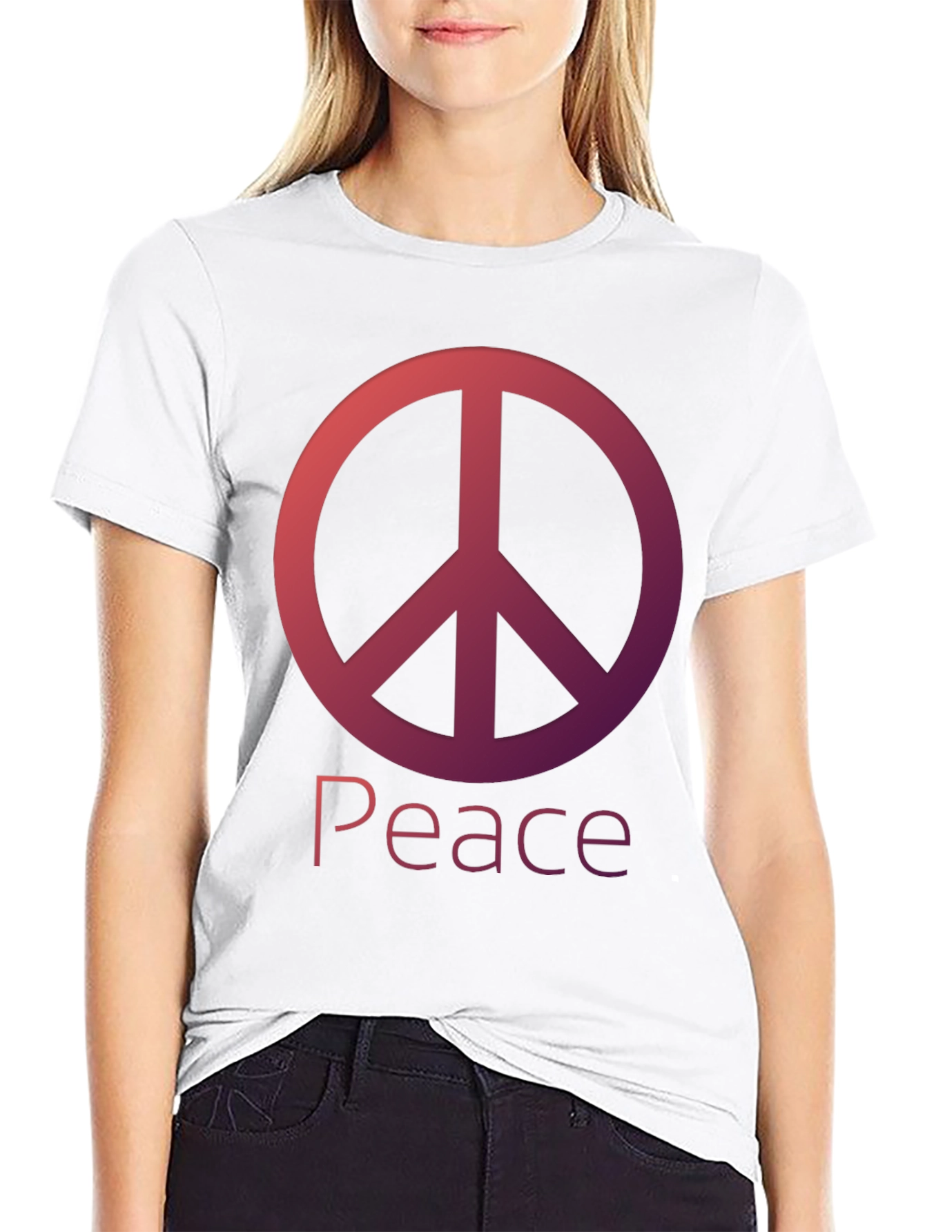 Peace Sign Black T-Shirt