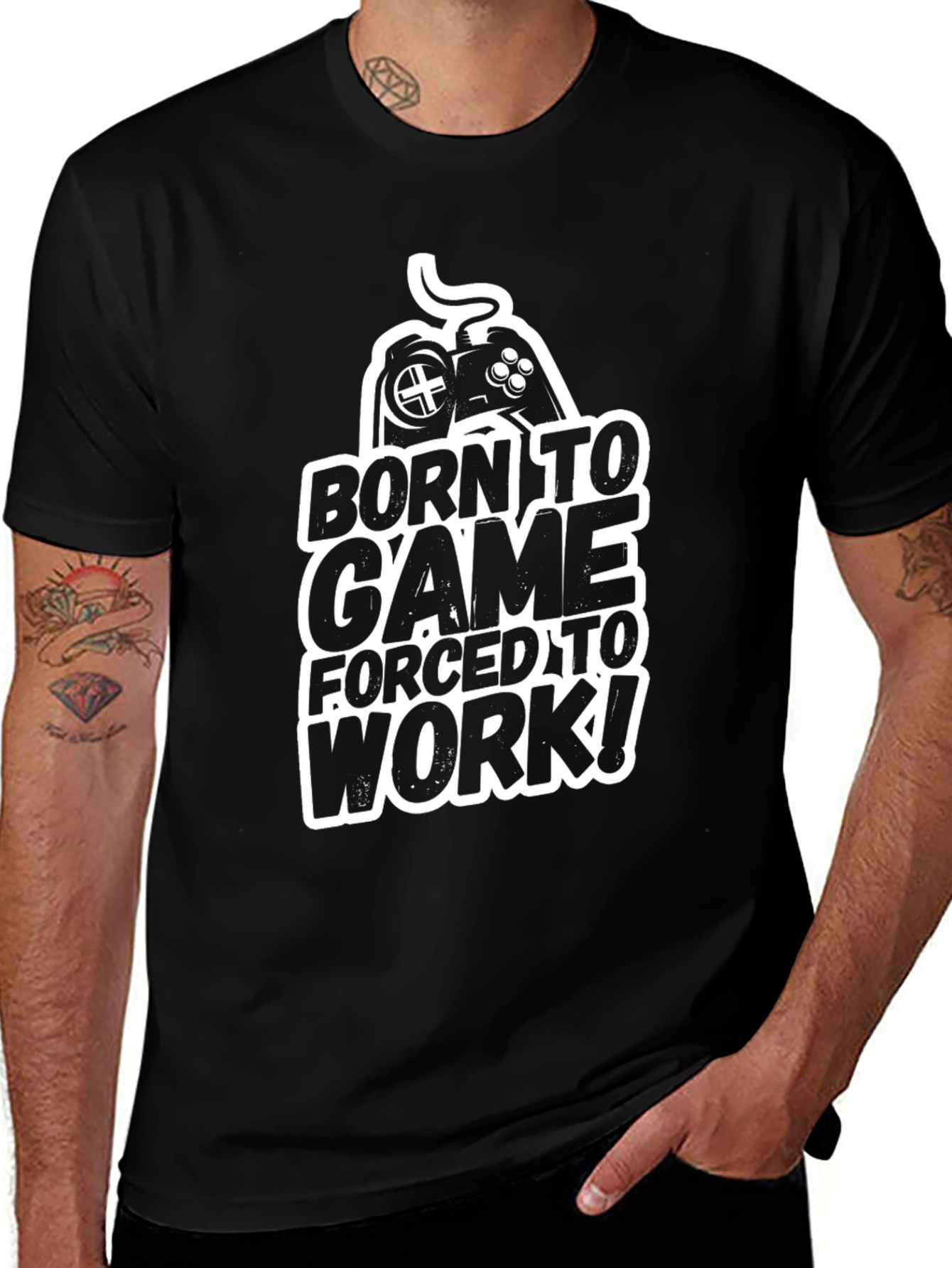 Born to Game Mens Black T-Shirt