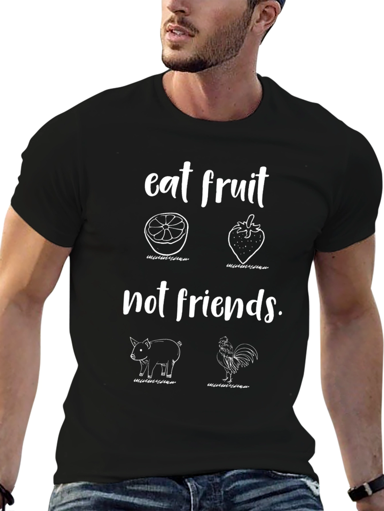Eat Fruit Not Friends Vegan T-Shirt