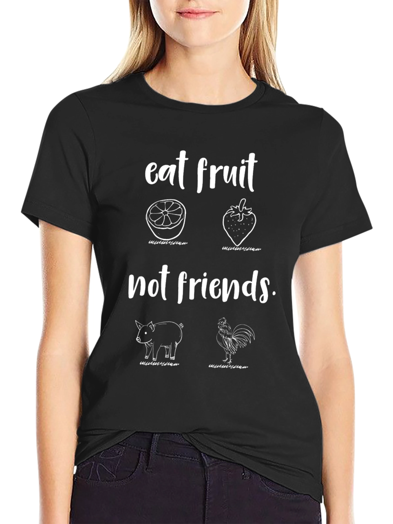 Eat Fruit Not Friends Vegan T-Shirt