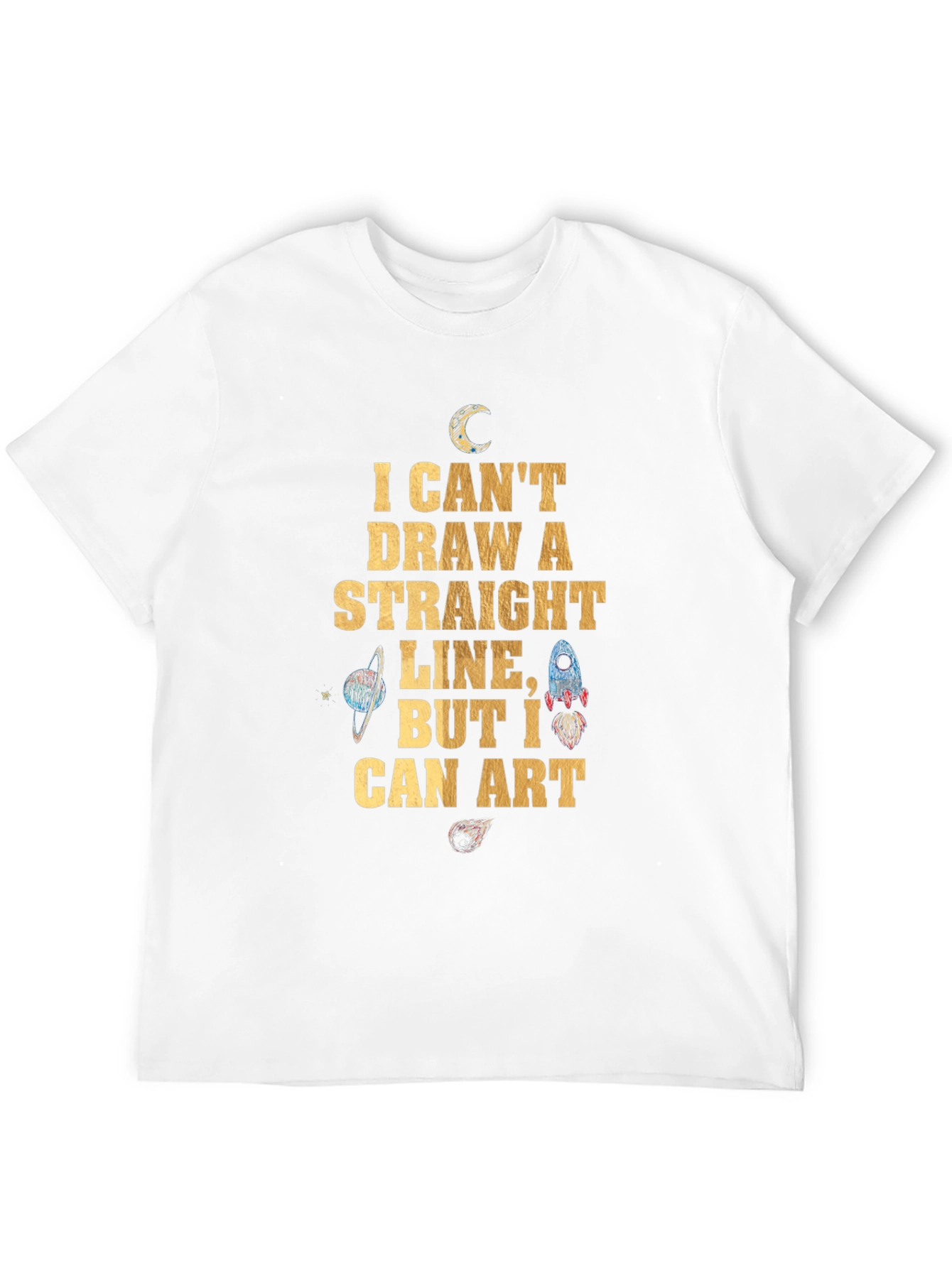 I Can Art Graphic Tee - Black Cotton Shirt