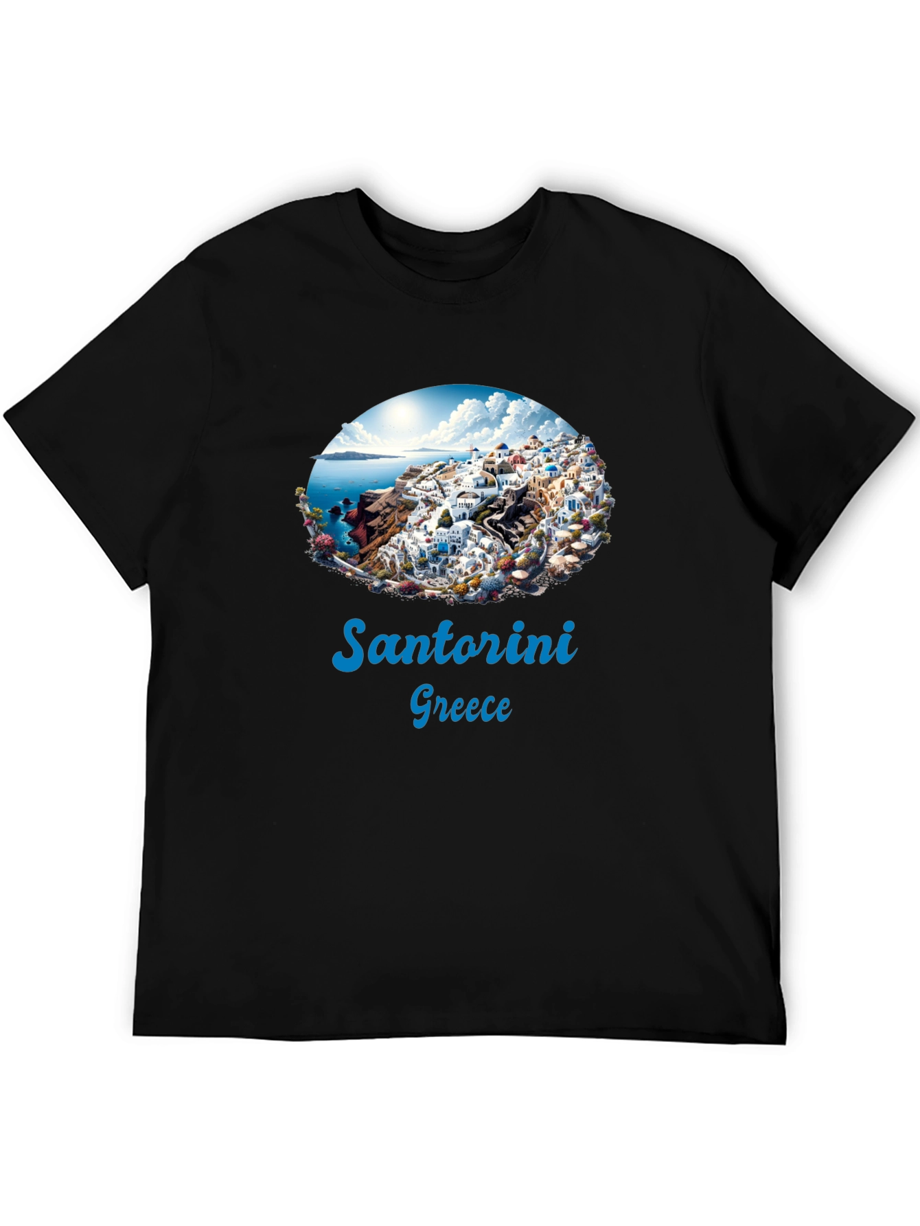 Santorini Greece Graphic T-Shirt