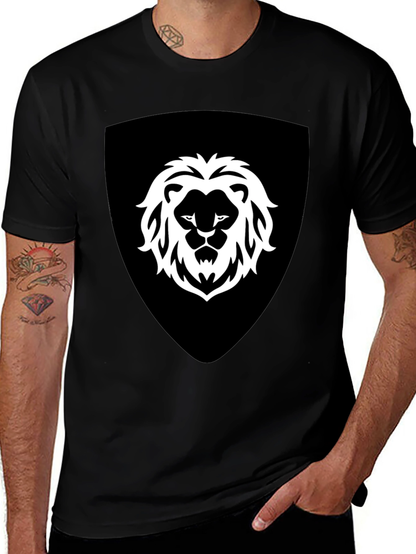 Lion Shield Graphic Tee - Bold Style