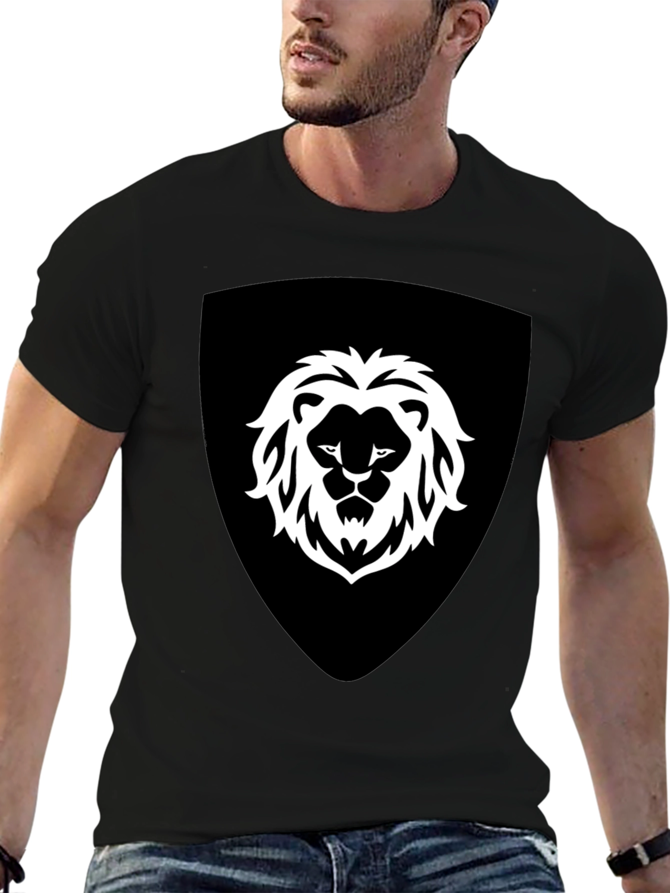 Lion Shield Graphic Tee - Bold Style