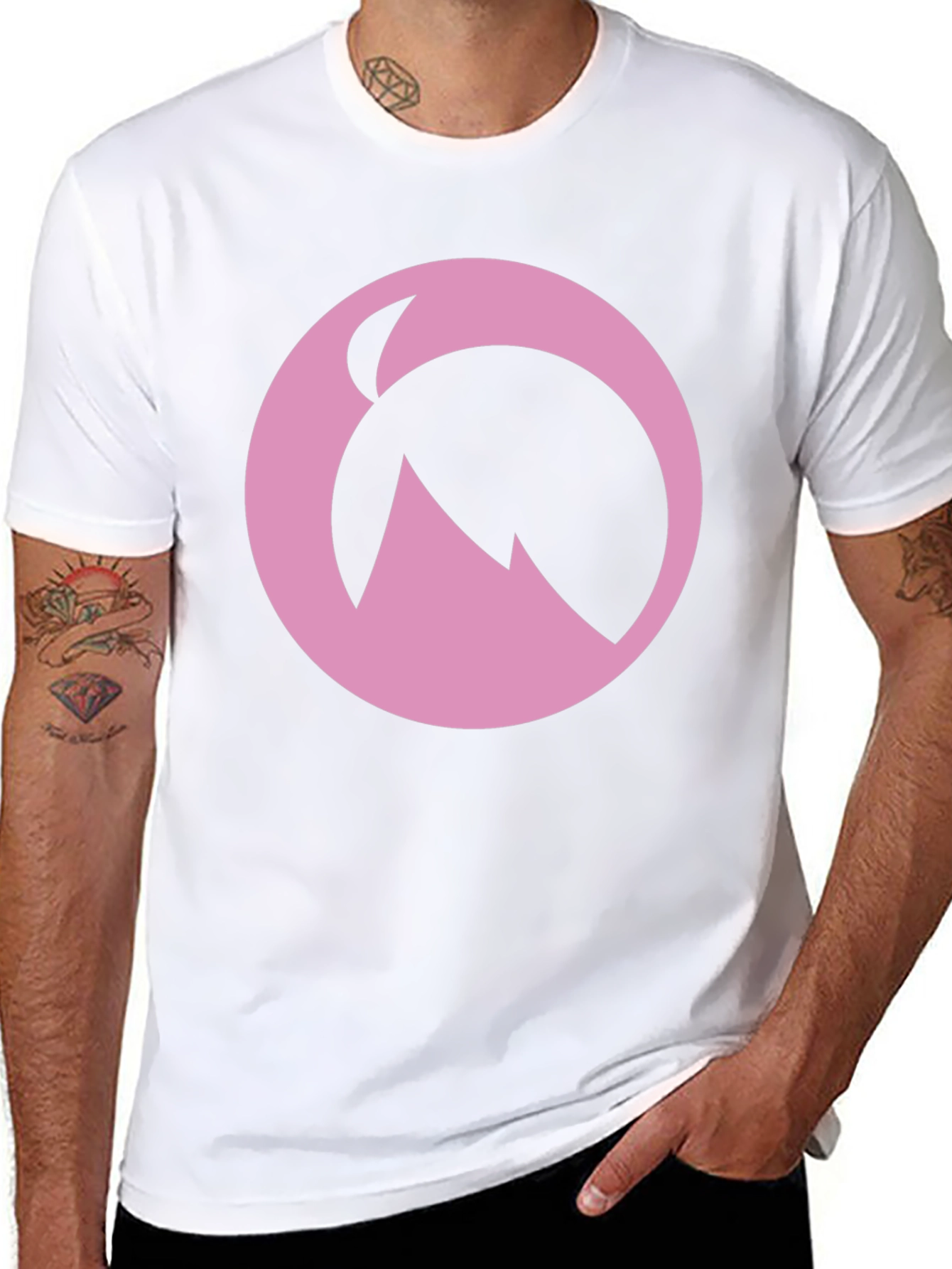 Pink Overwatch Symmetra Logo Black T-Shirt