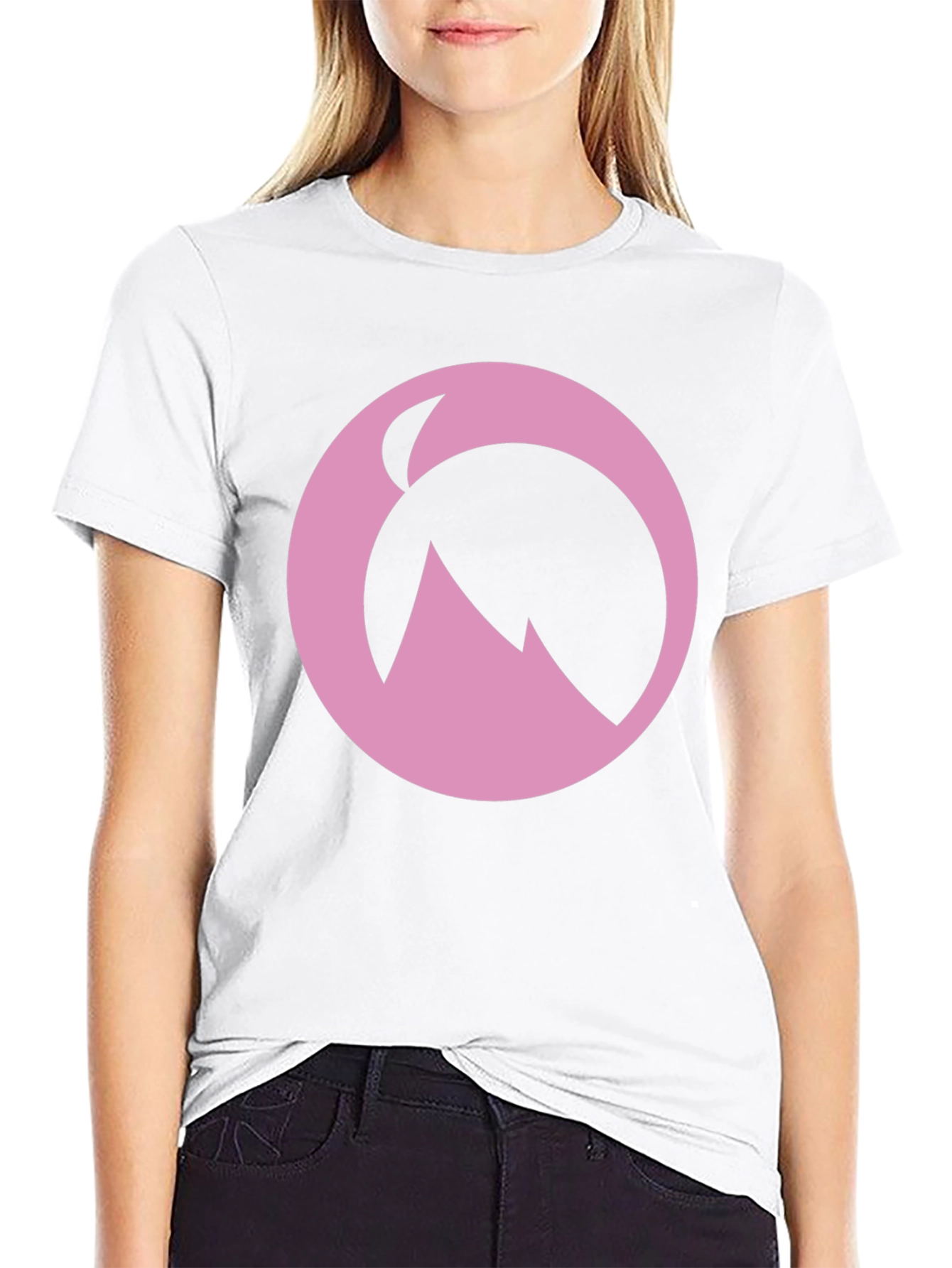 Pink Overwatch Symmetra Logo Black T-Shirt