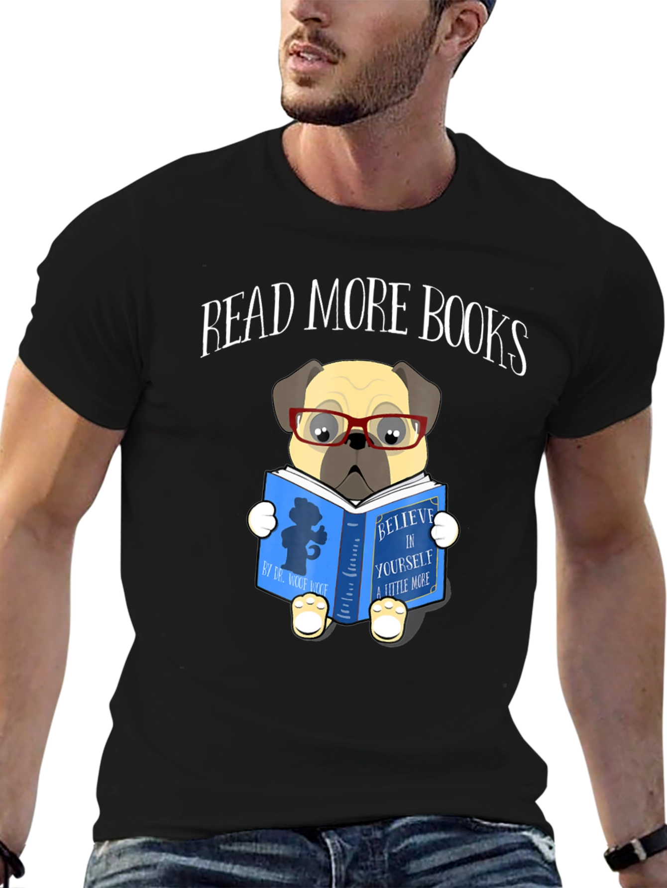 Read More Books Pug Graphic Tee