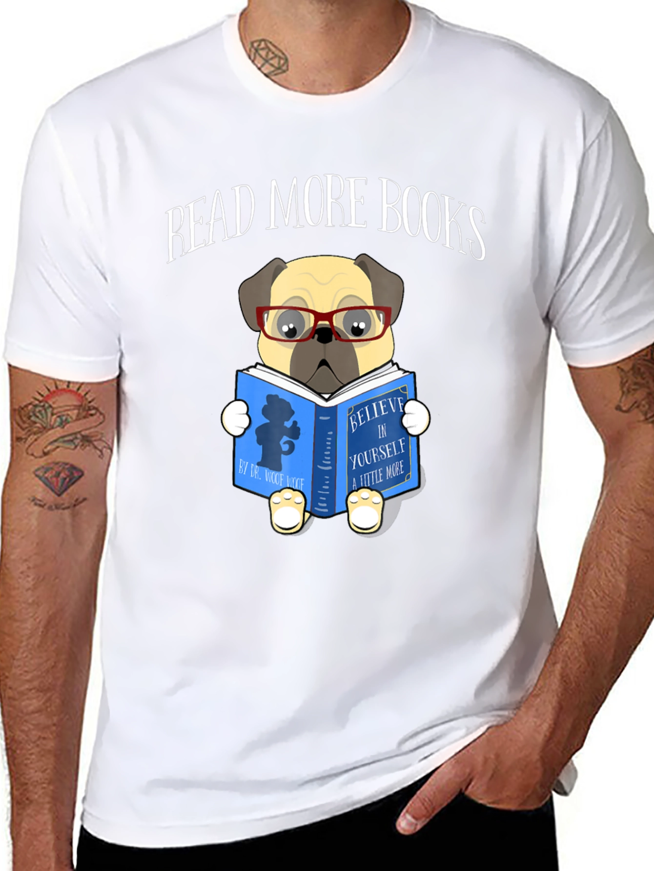 Read More Books Pug Graphic Tee