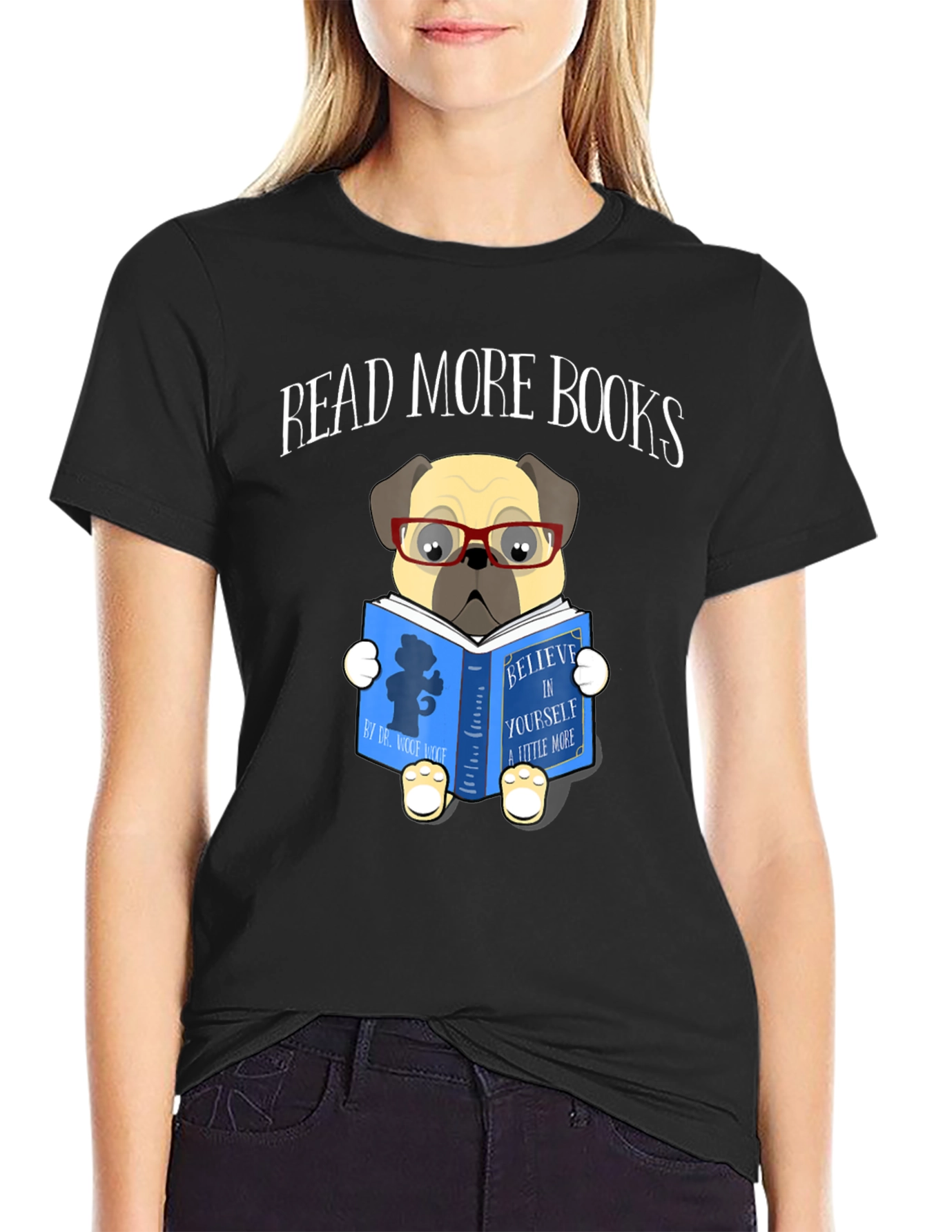 Read More Books Pug Graphic Tee