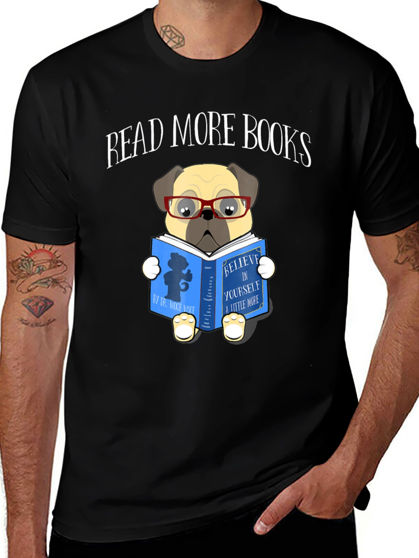 Read More Books Pug Graphic Tee