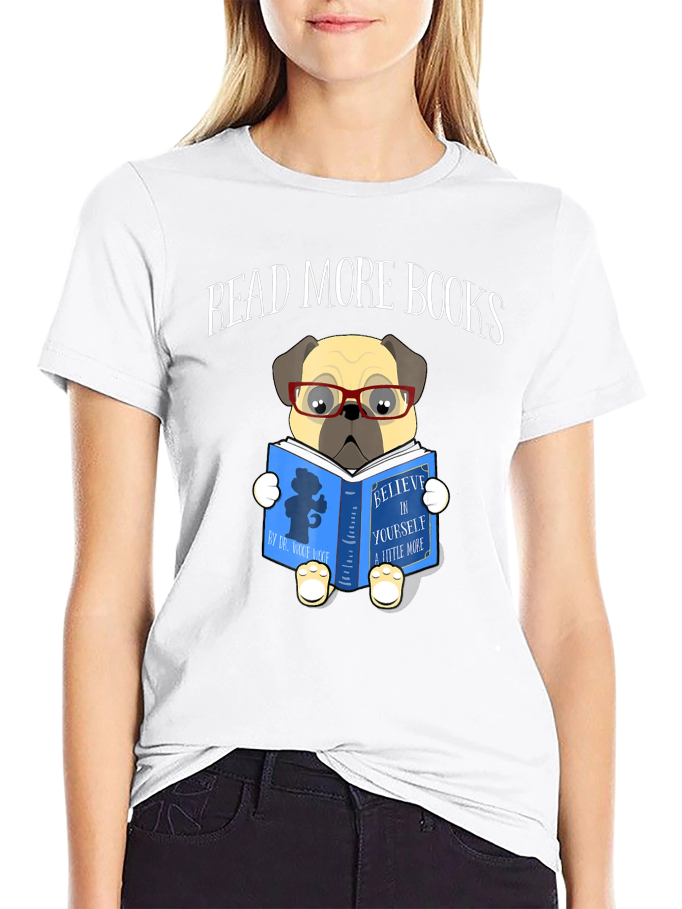 Read More Books Pug Graphic Tee