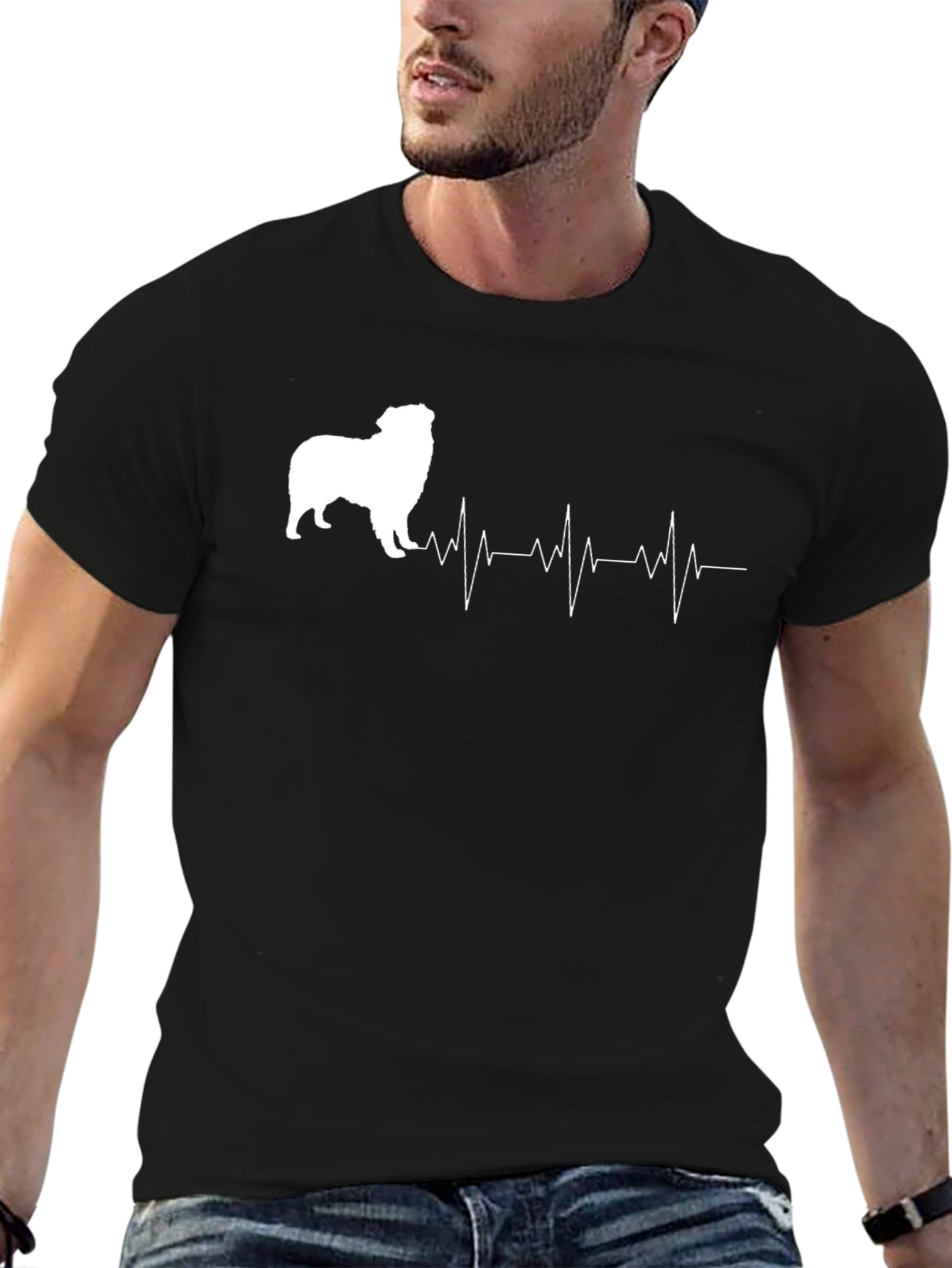 Dog Heartbeat T-Shirt Pet Lover Tee